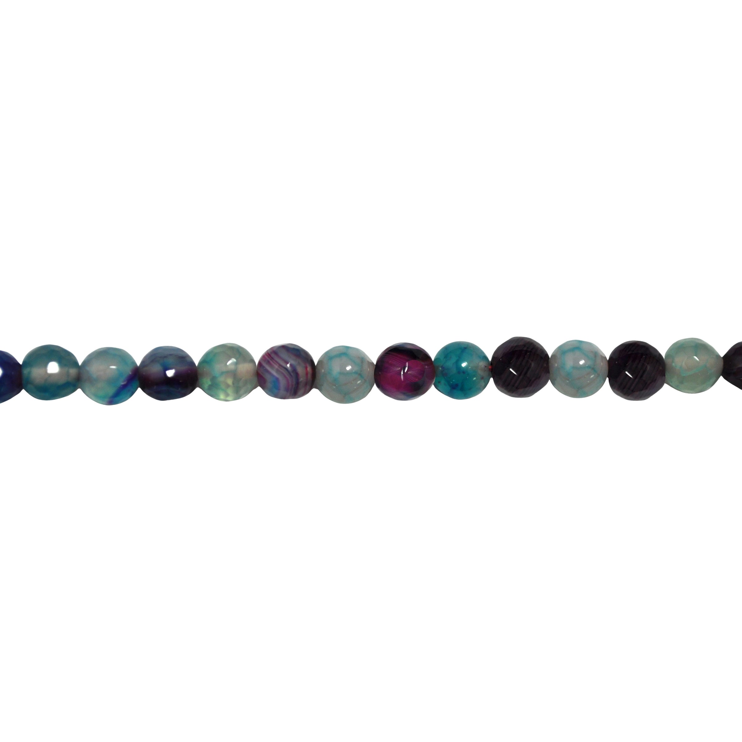 8mm Multi Purple Agate - Faceted