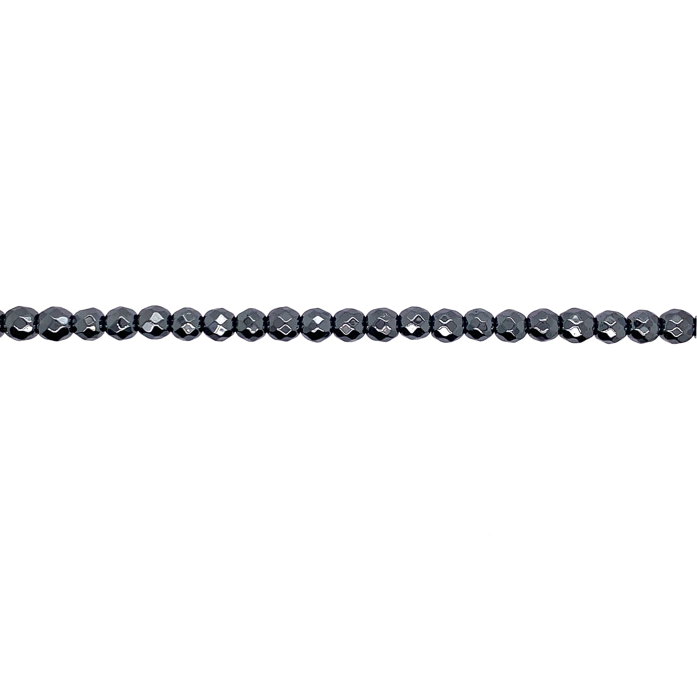 18" Hematite Necklace - Gold Plated .925 Clasp
