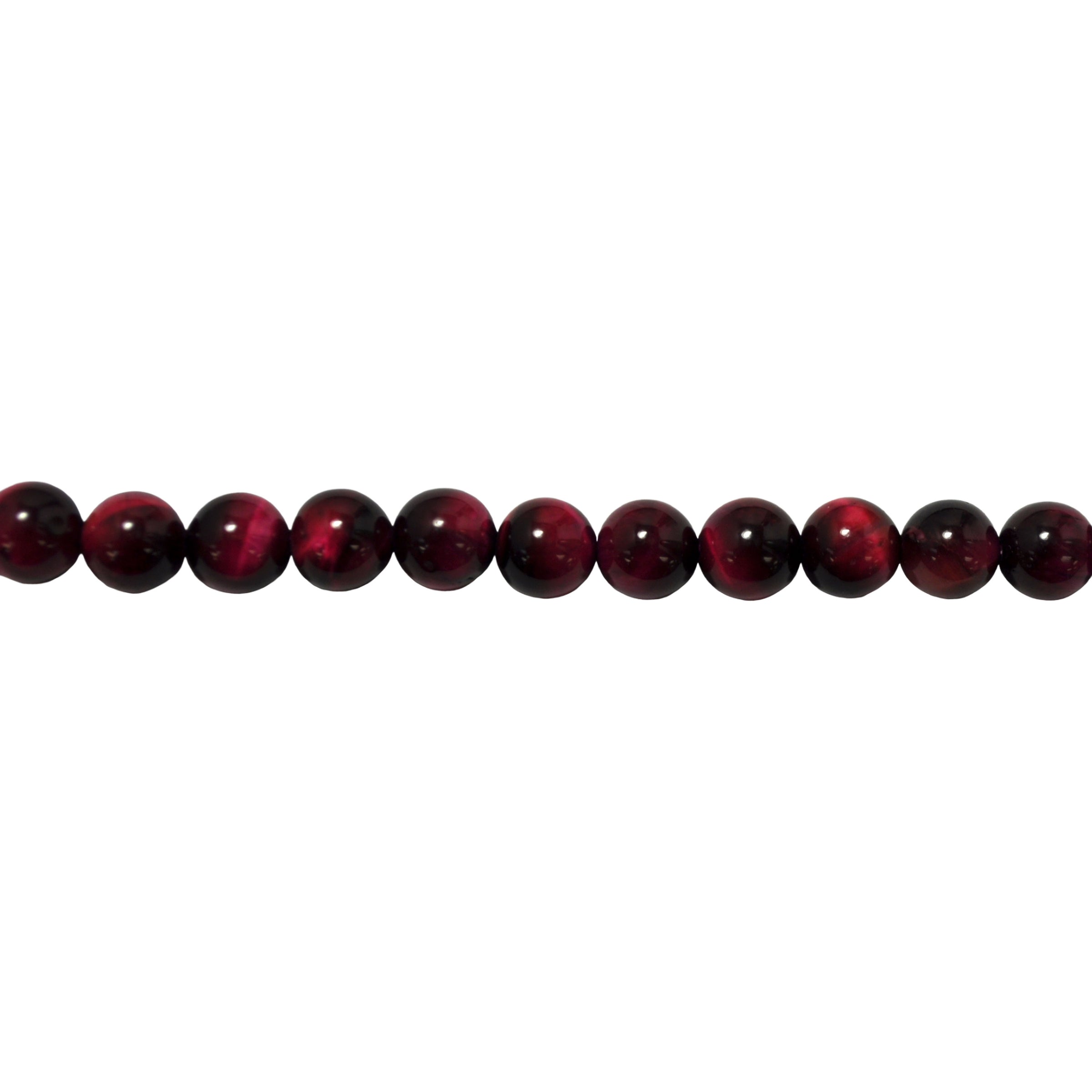 8mm Red Tiger Eye - Round