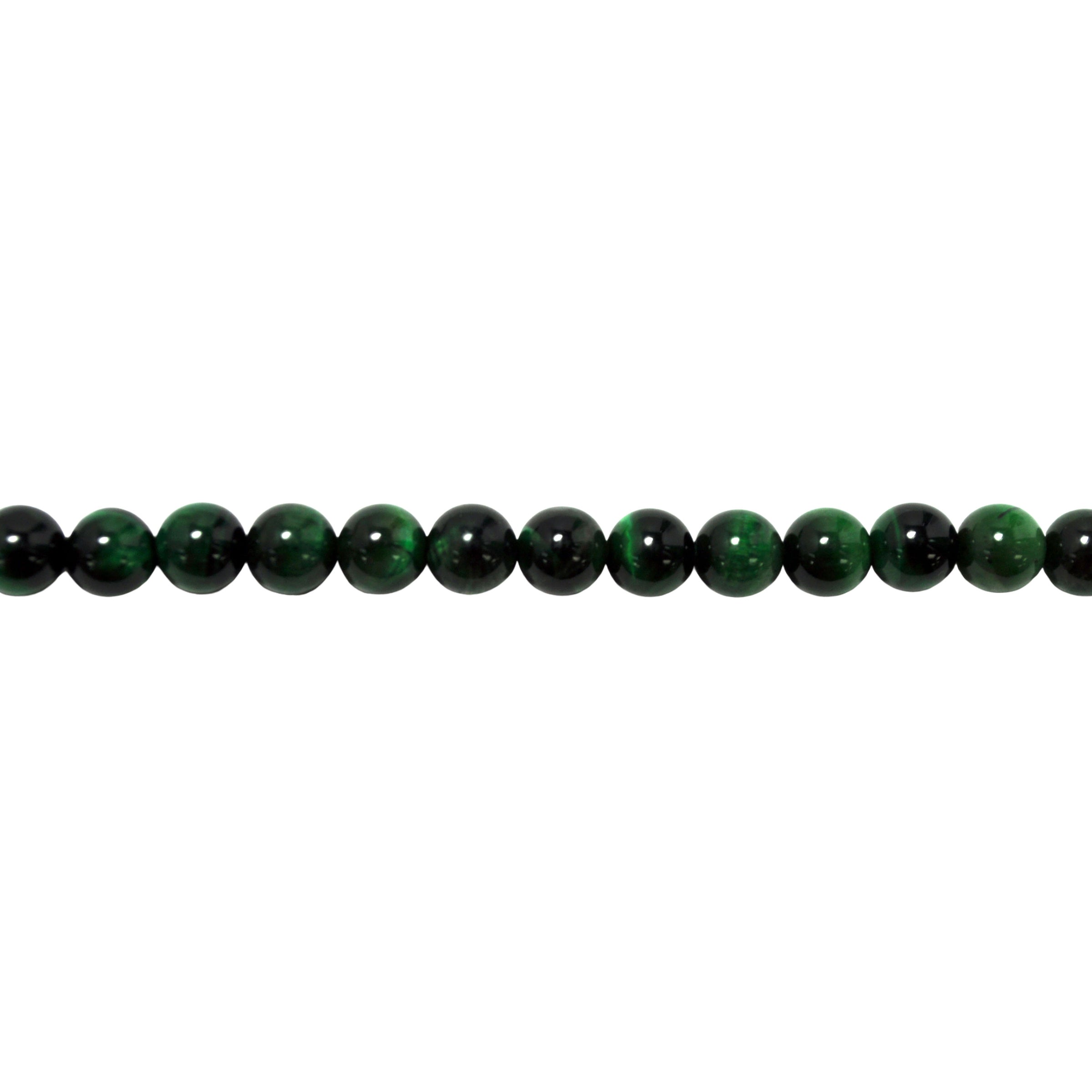 6mm Green Tiger Eye - Round