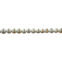 8mm Striped White Tibetan Agate - Faceted