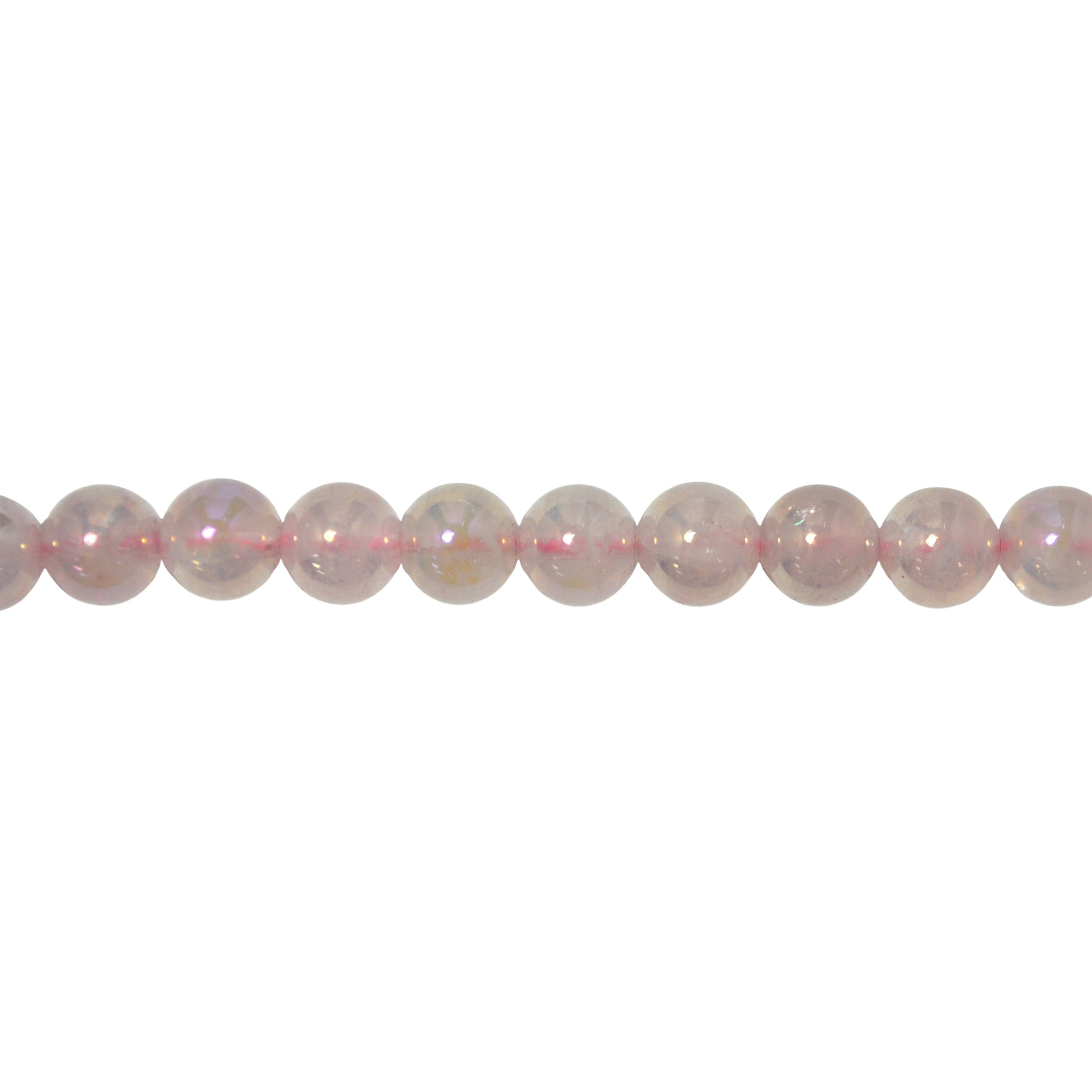 8mm Rose Quartz Plated - Round