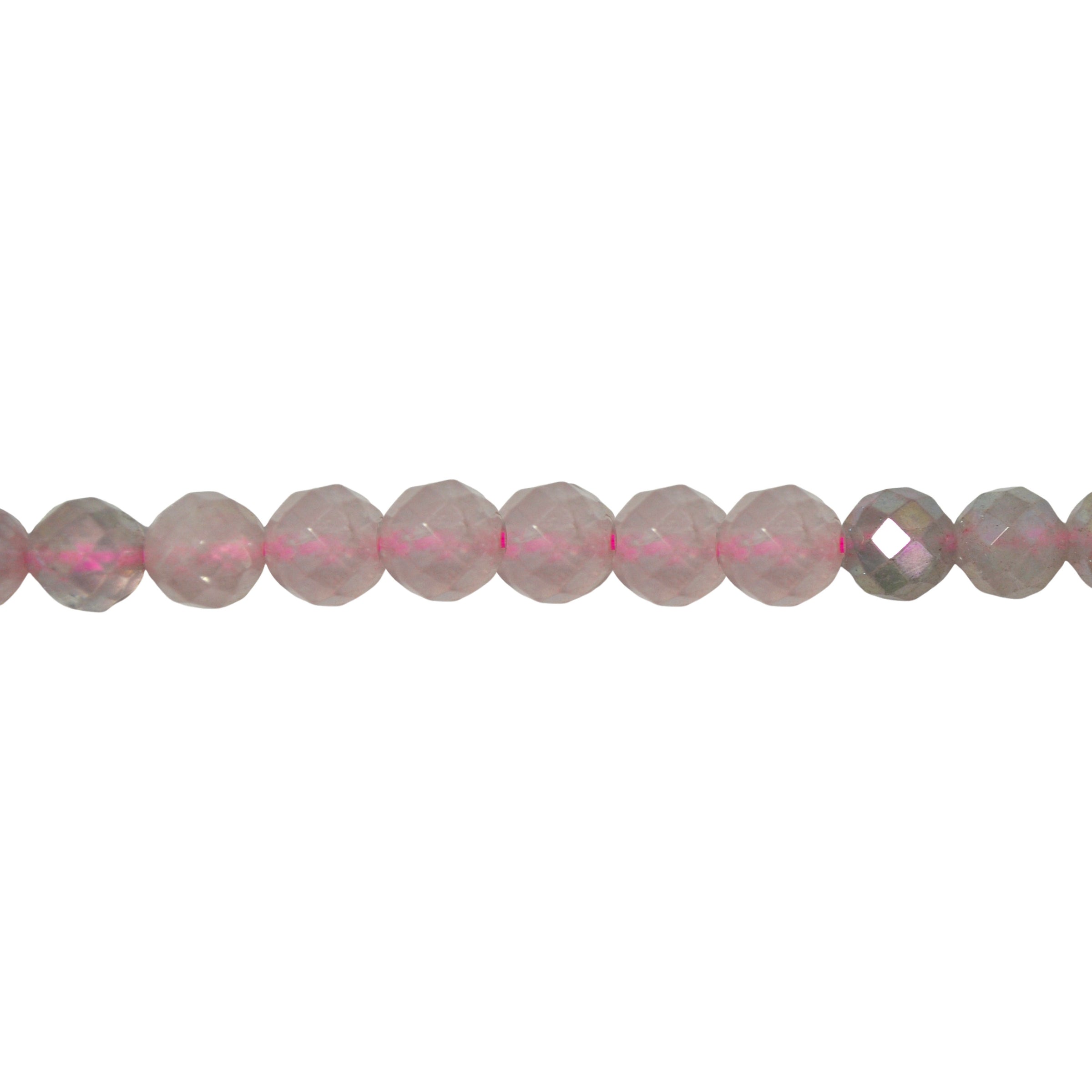 8mm Rose Quartz Plated - Faceted