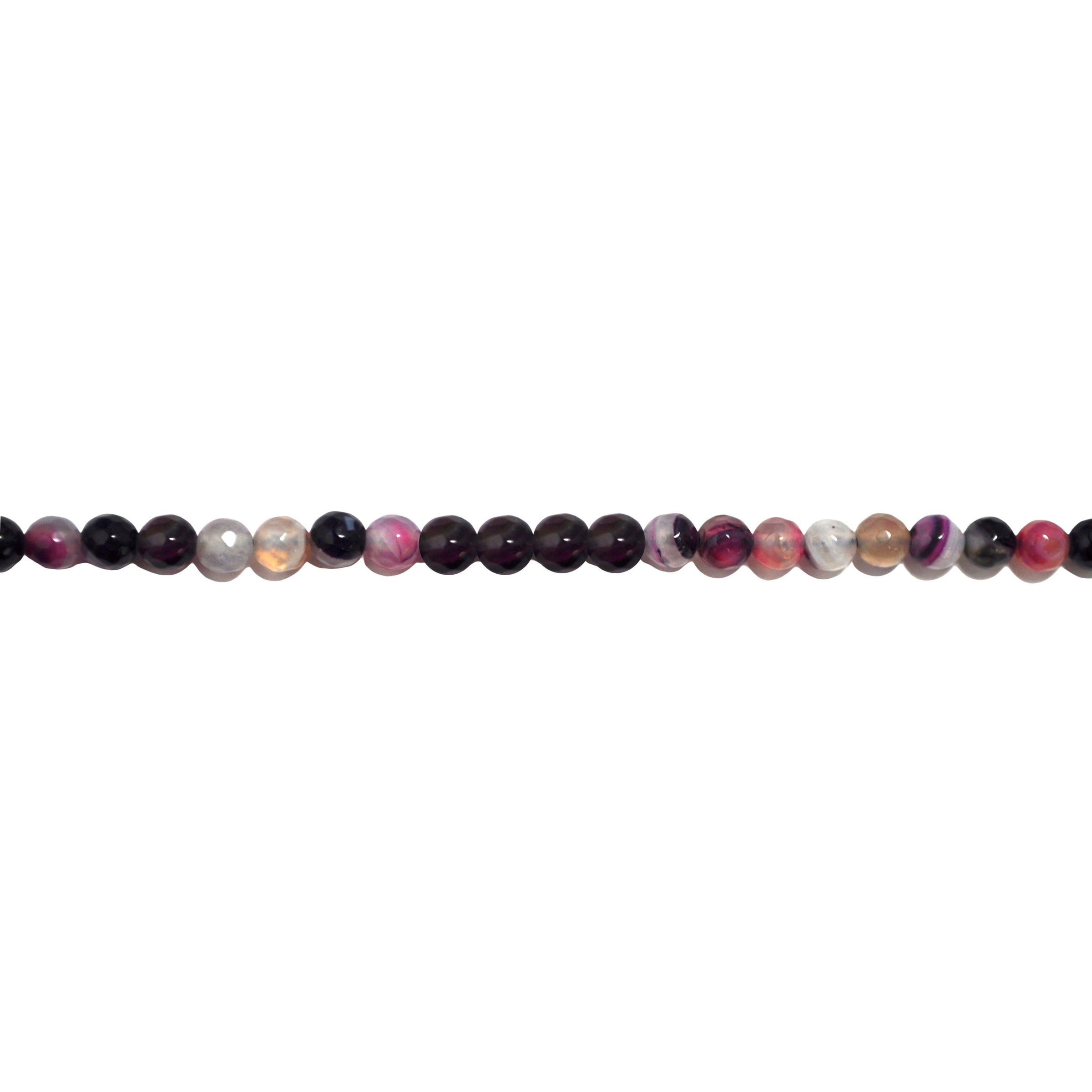 6mm Purple Banded Agate - Faceted