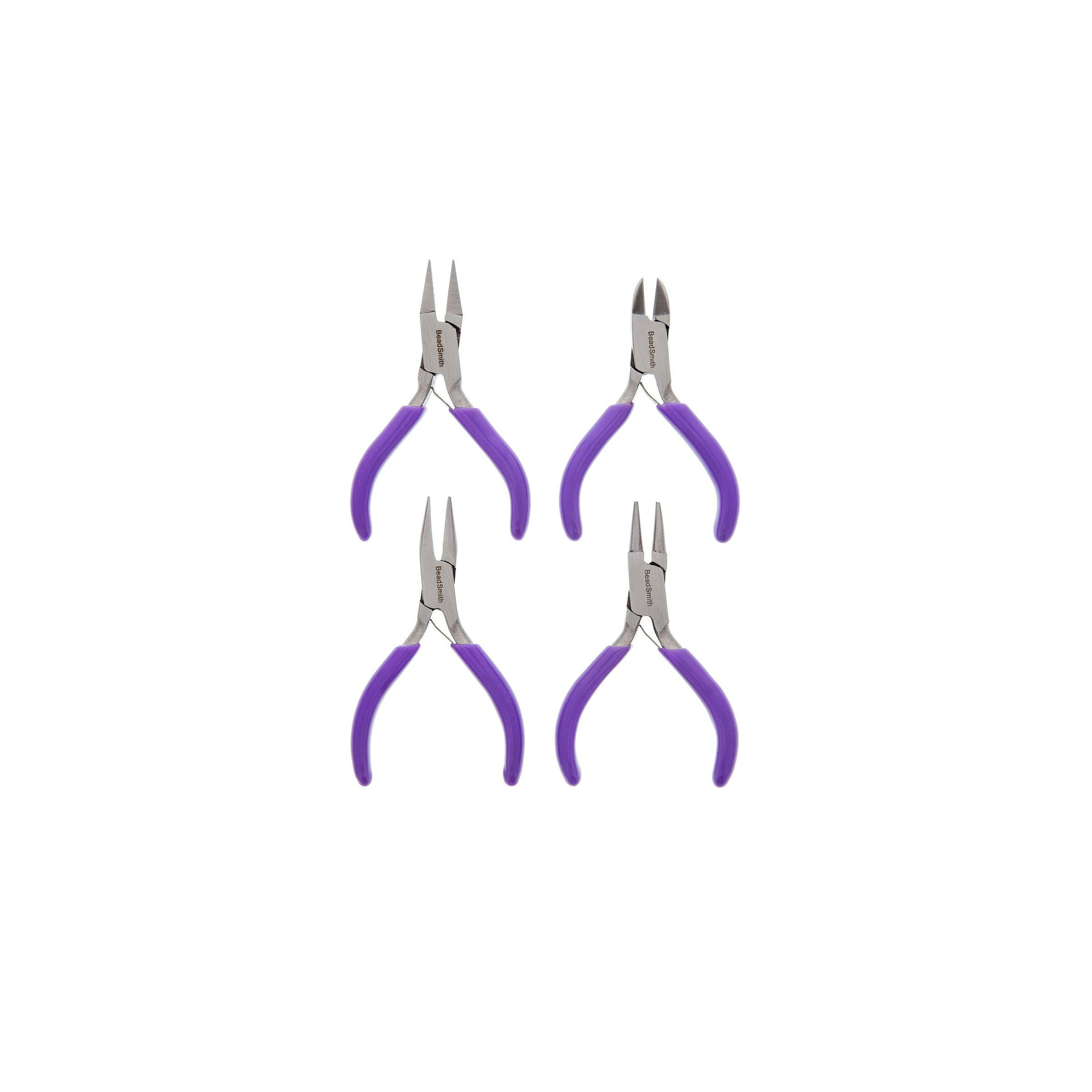 4 PIECE 3 MINI PLIER SET ROUND CHAIN CUTTER FLAT