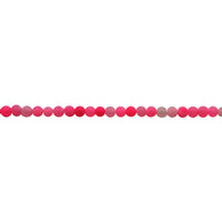 6mm Fuchsia Frosted Cracked Agate - Round