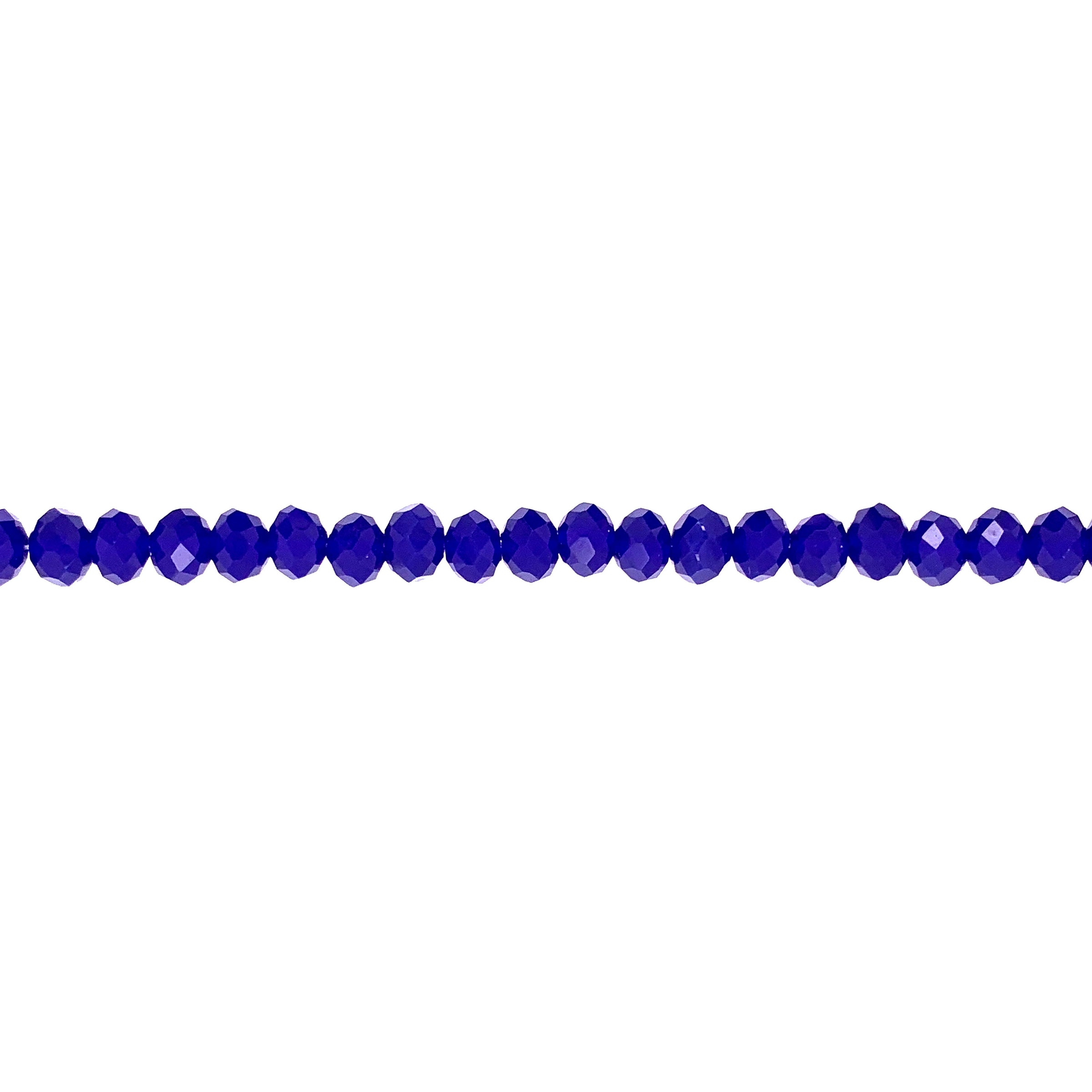 4x6mm Royal Blue Crystal - Faceted Rondelle