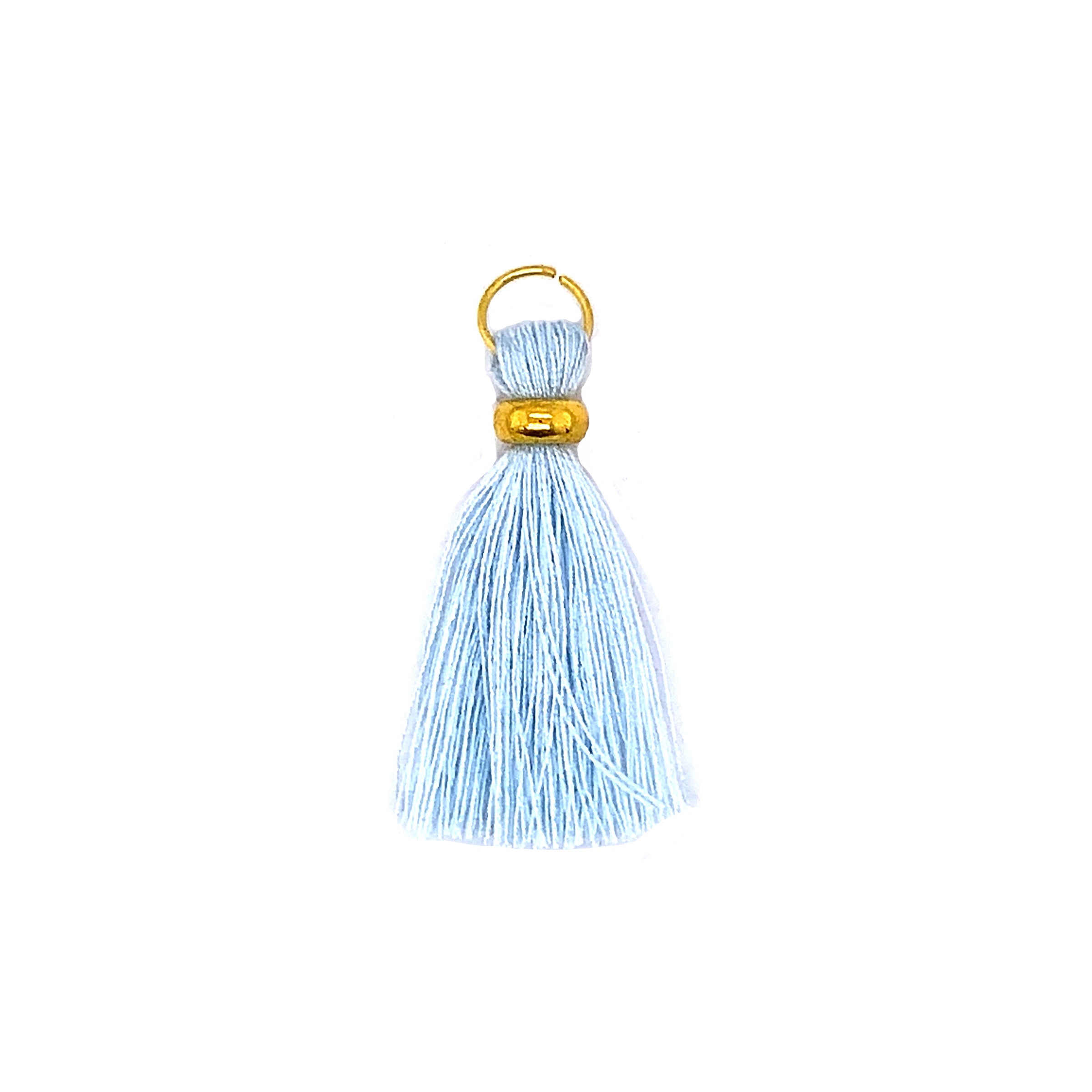 Light Blue with Gold Ring & Gold Jump Ring
