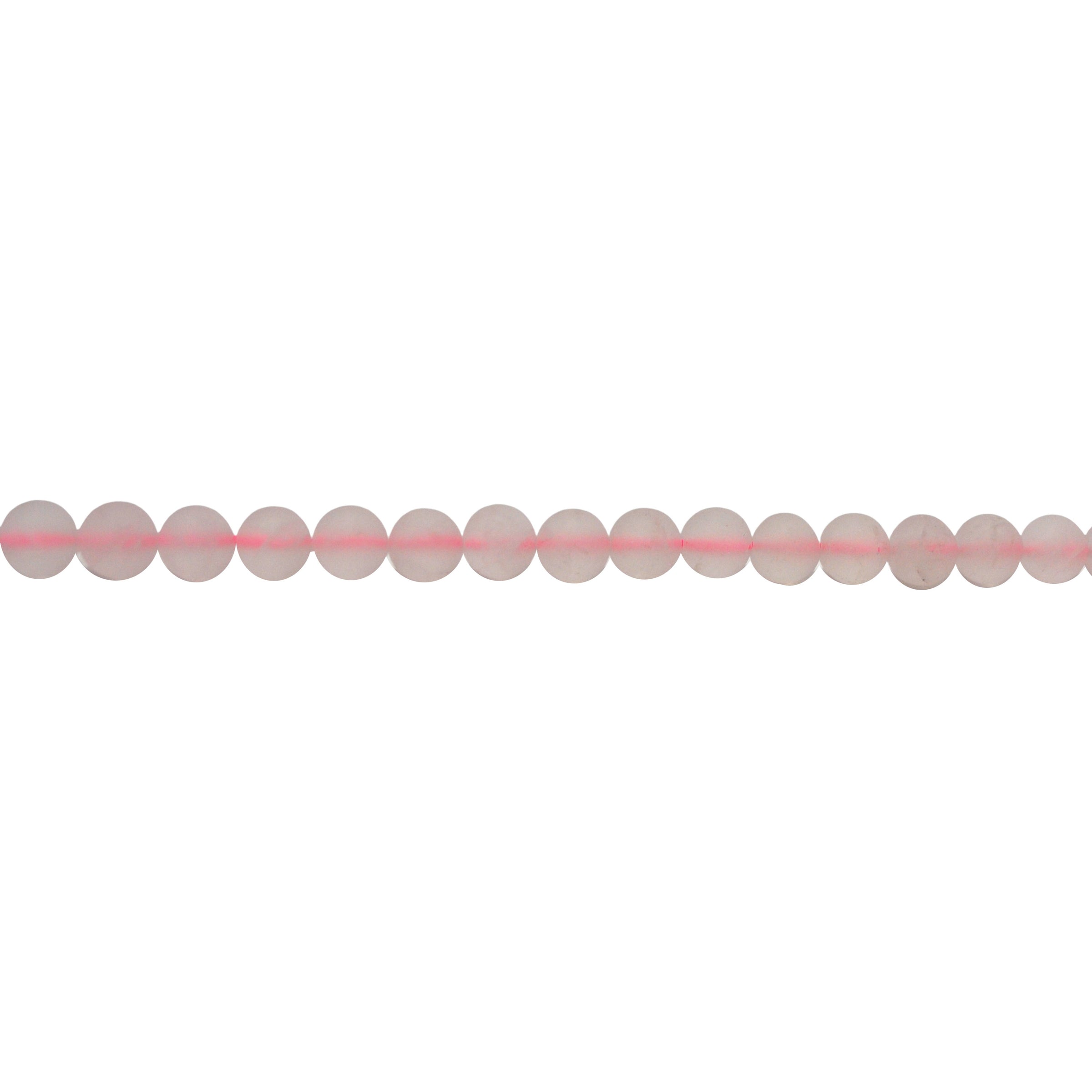 8mm Frosted Rose Quartz - Round