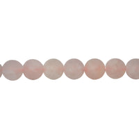 12mm Frosted Rose Quartz - Round