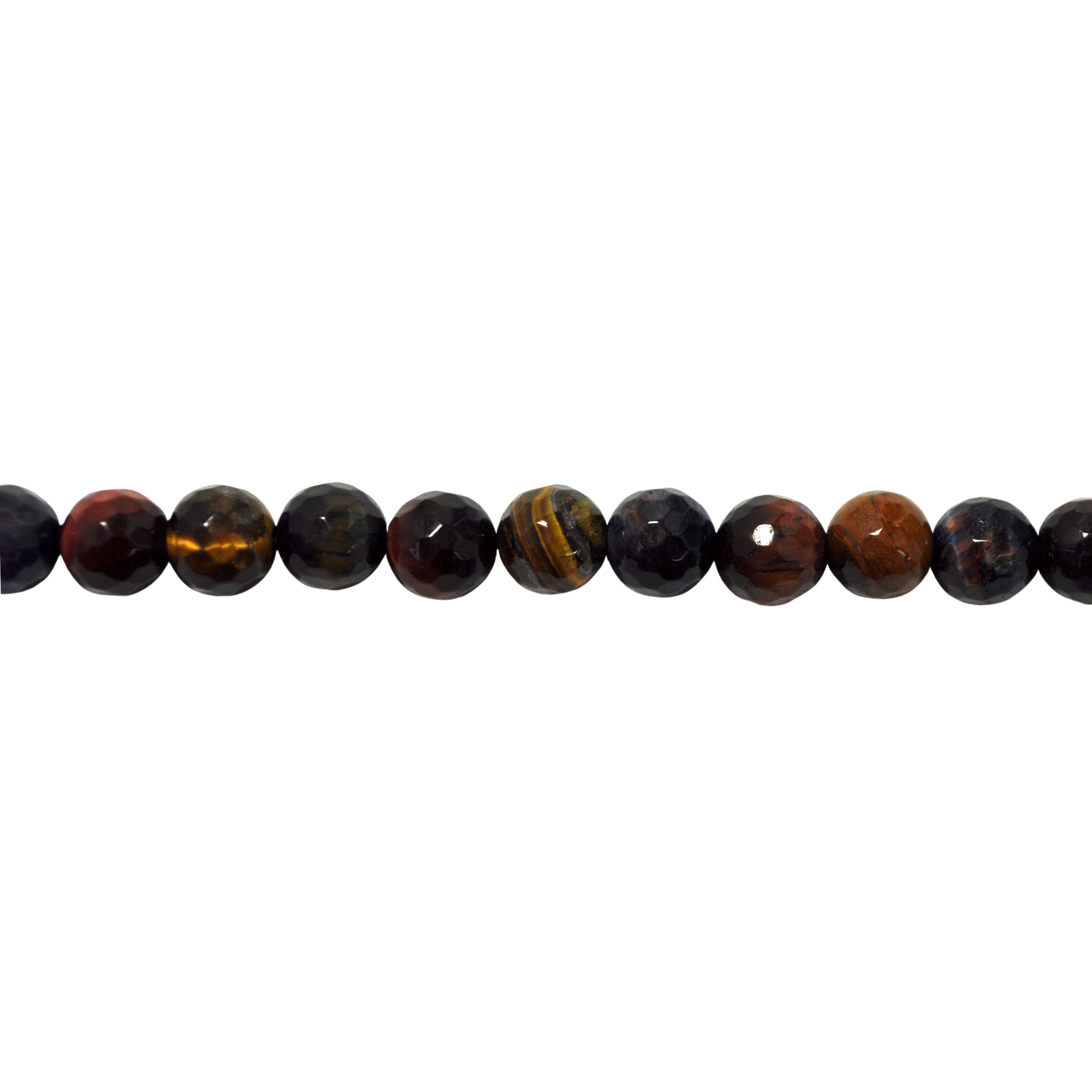 10mm Mixed Color Tiger Eye - Faceted