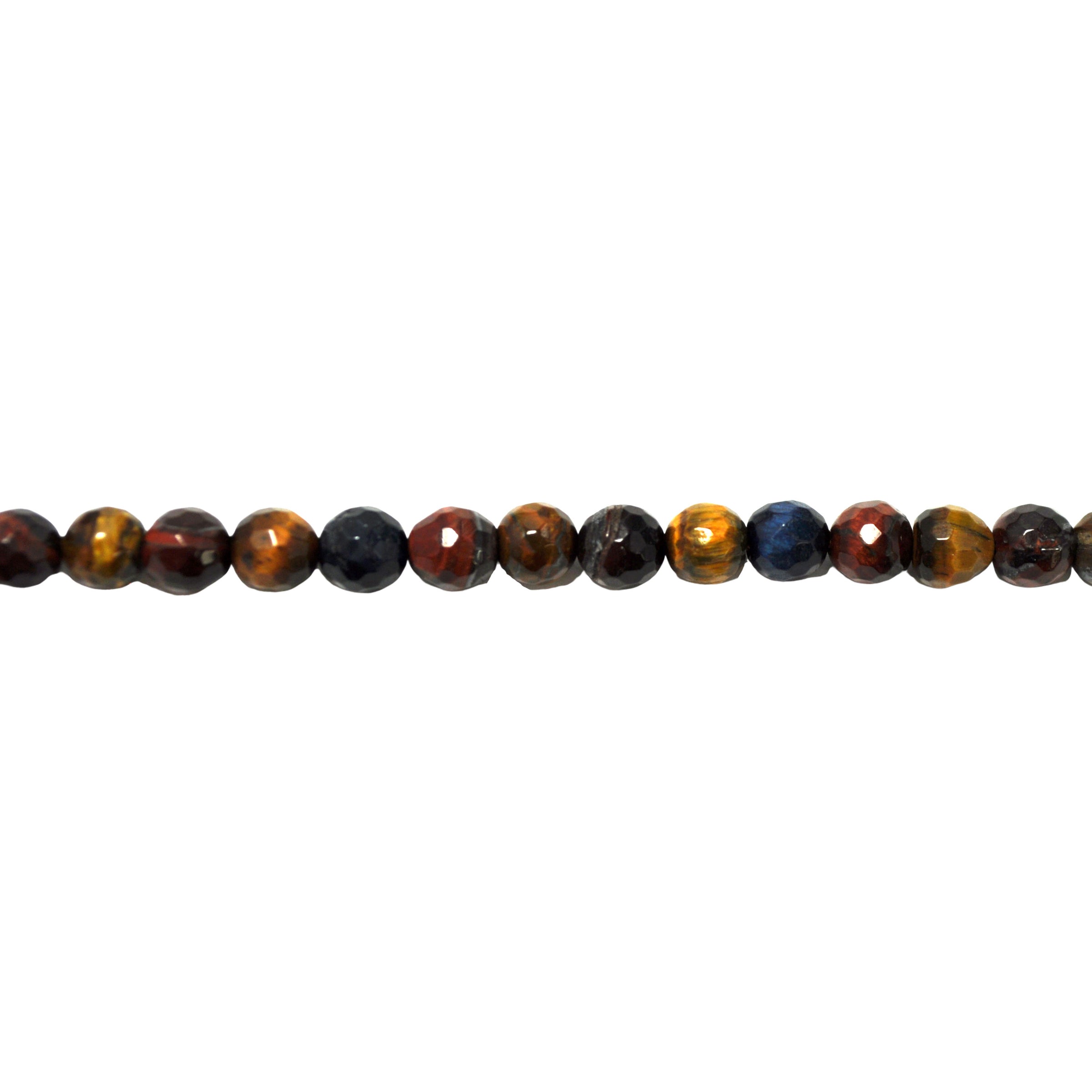 6mm Mixed Color Tiger Eye - Faceted