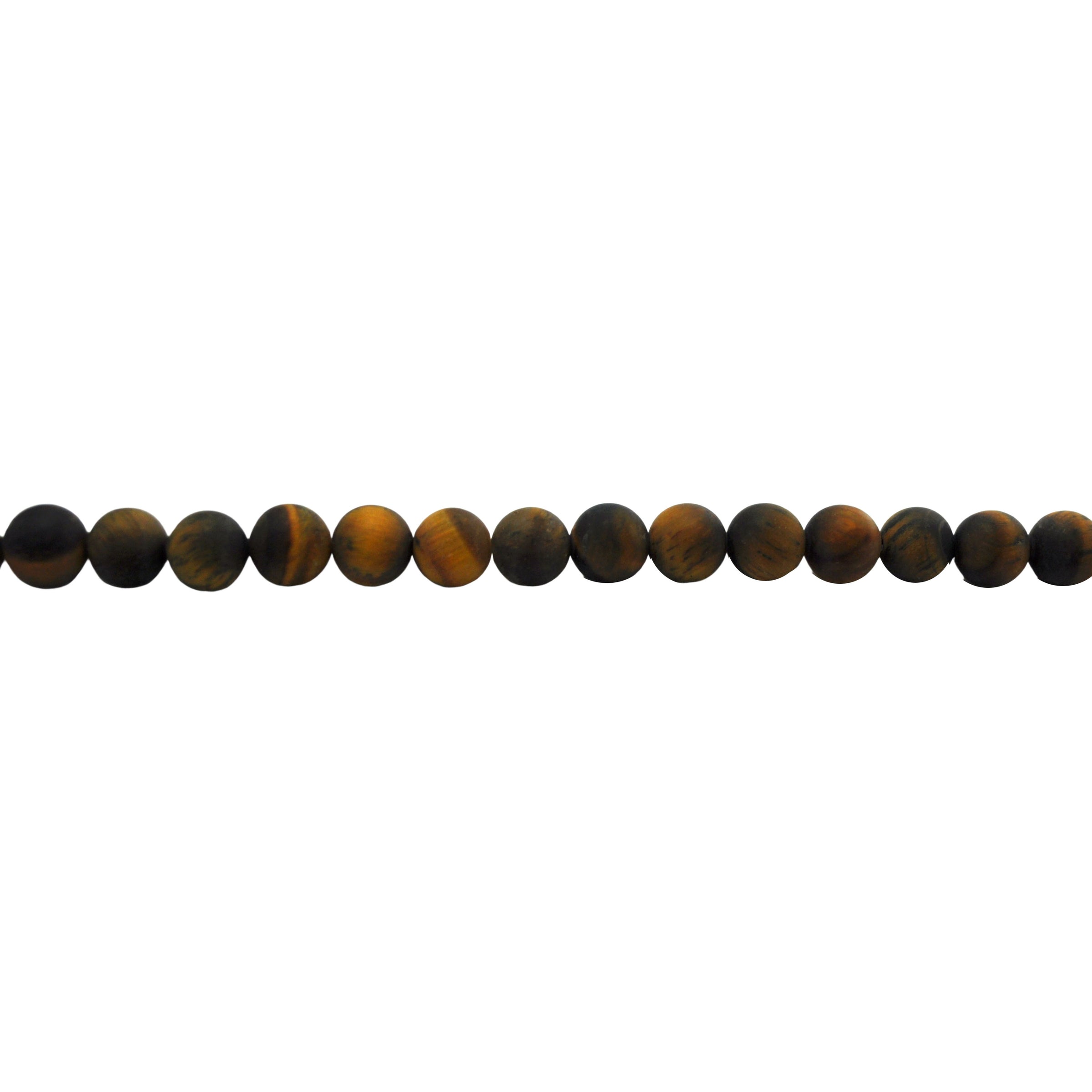 8mm Matte Tiger Eye - Round
