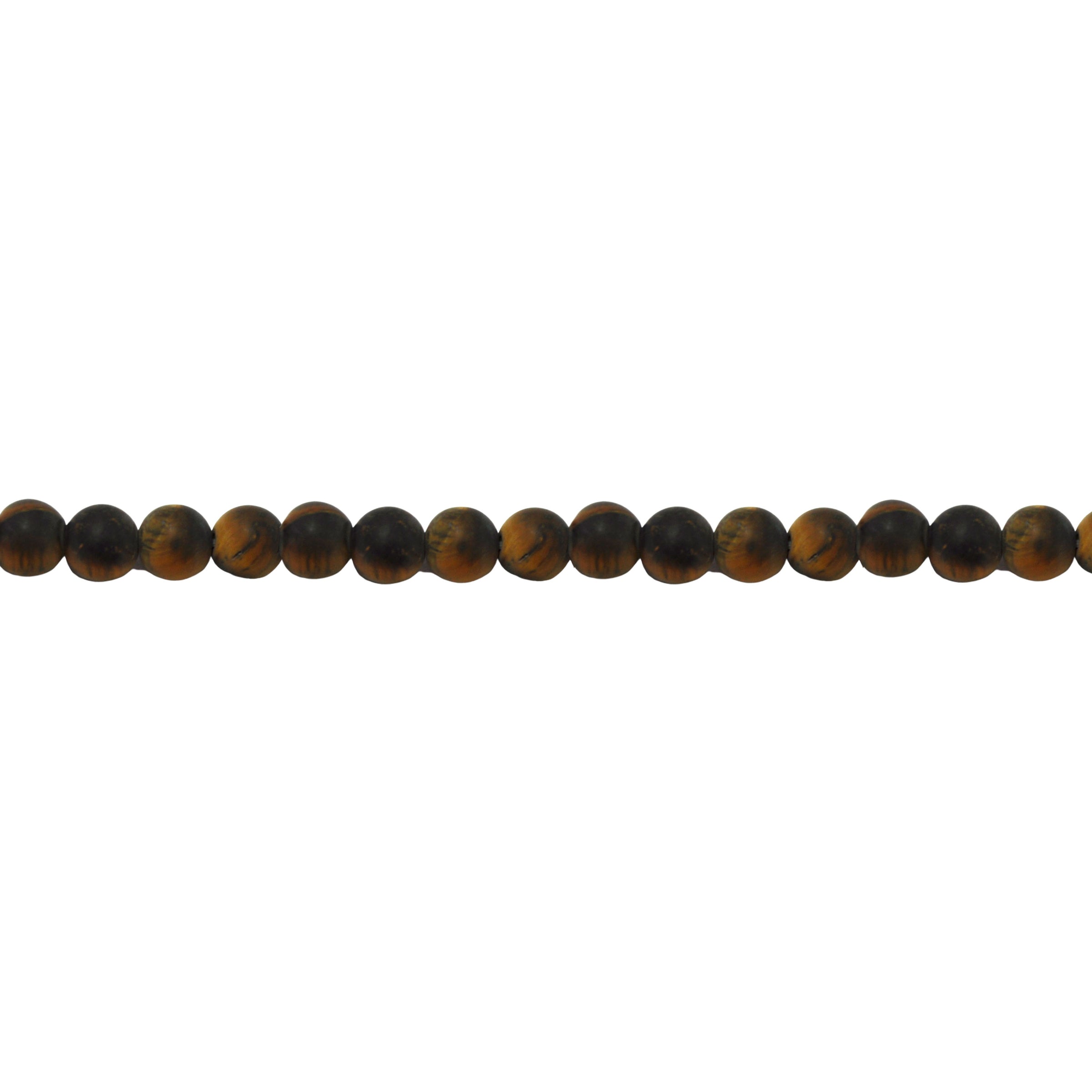 6mm Matte Tiger Eye - Round