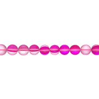 10mm Frosted Fuschia Opal Glass - Round