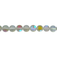 12mm Frosted White Opal Glass - Round