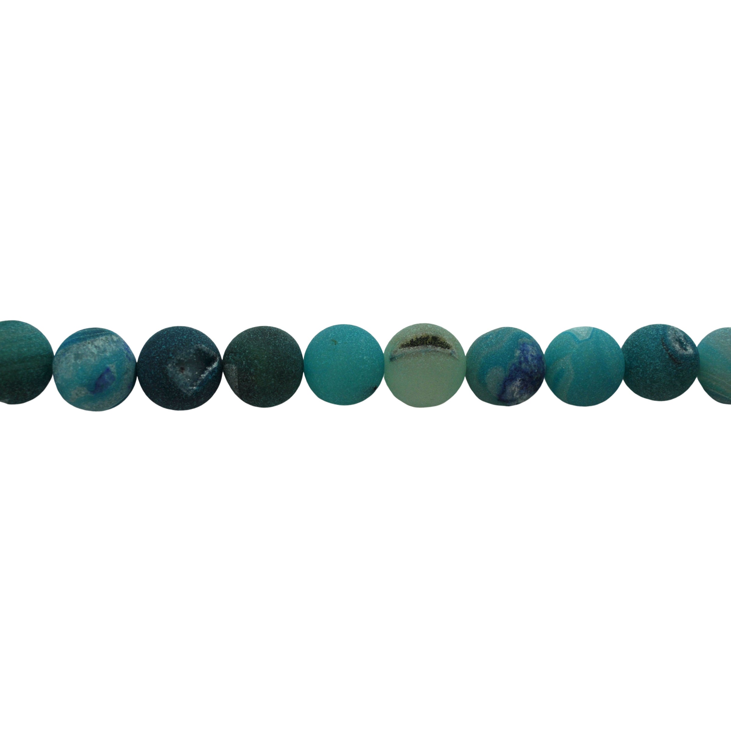 14mm Blue Druzy Agate - Round
