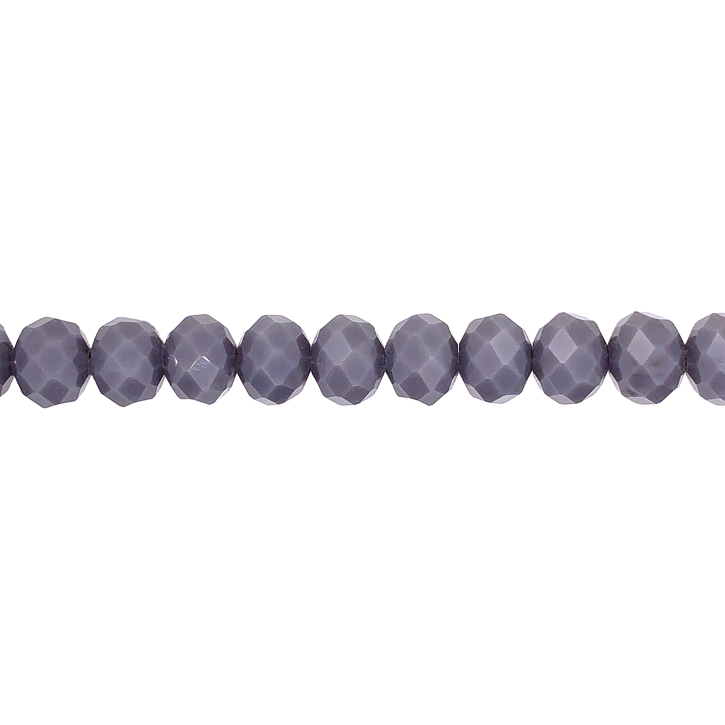 8x10mm Gray Crystal - Rondelle