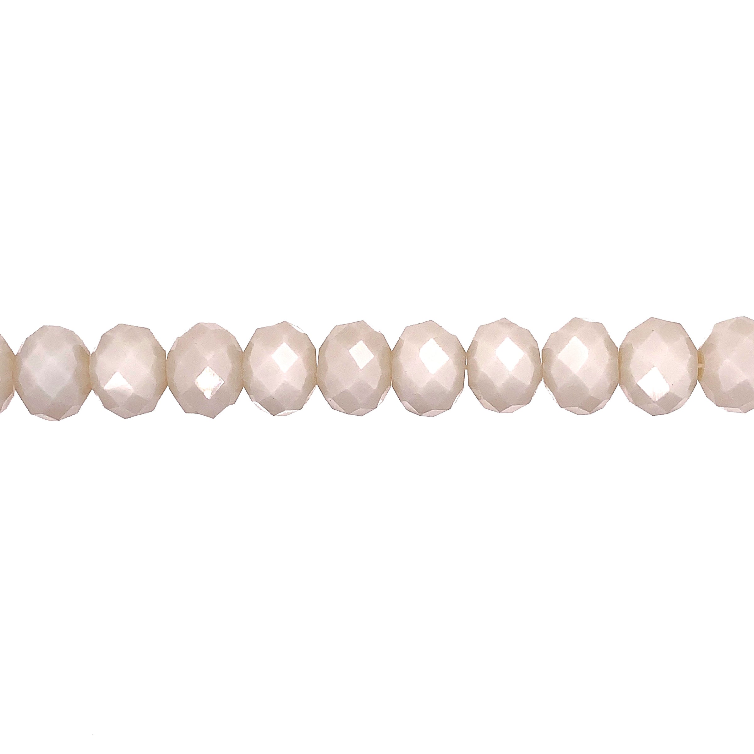 8x10mm Light Gray Crystal - Rondelle