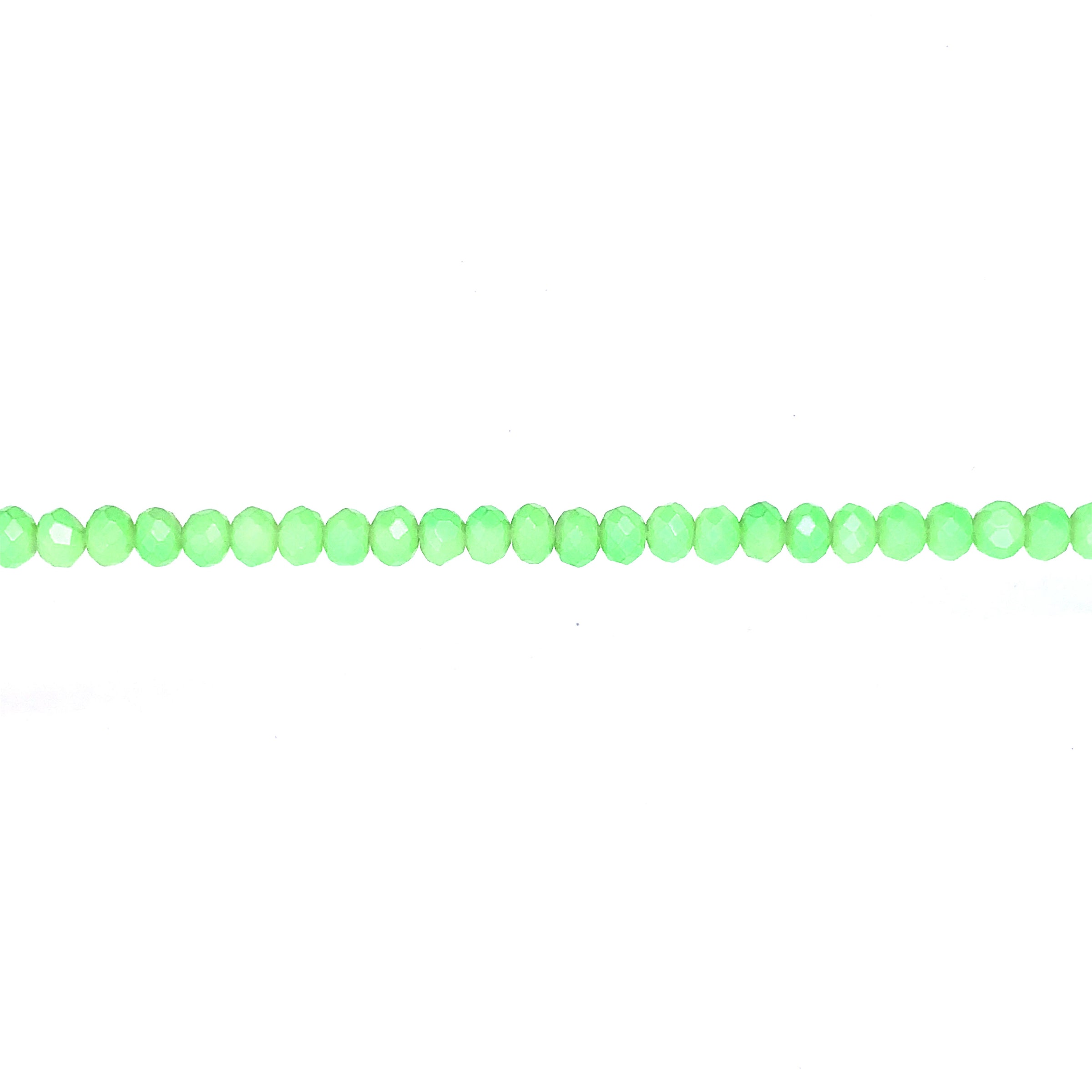 3x4mm Green Crystal - Rondelle