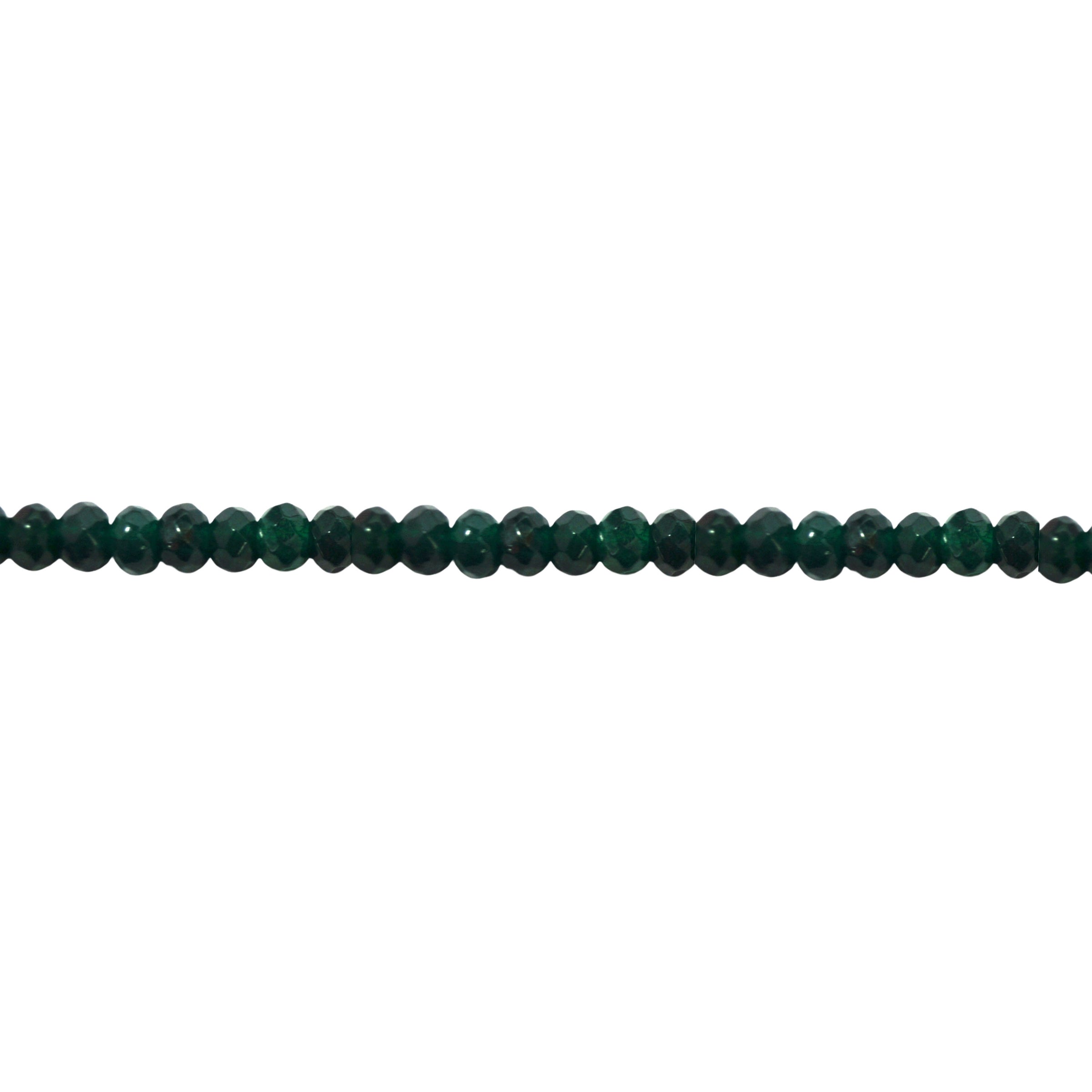 4x6mm Green Jade  - Faceted Rondelle