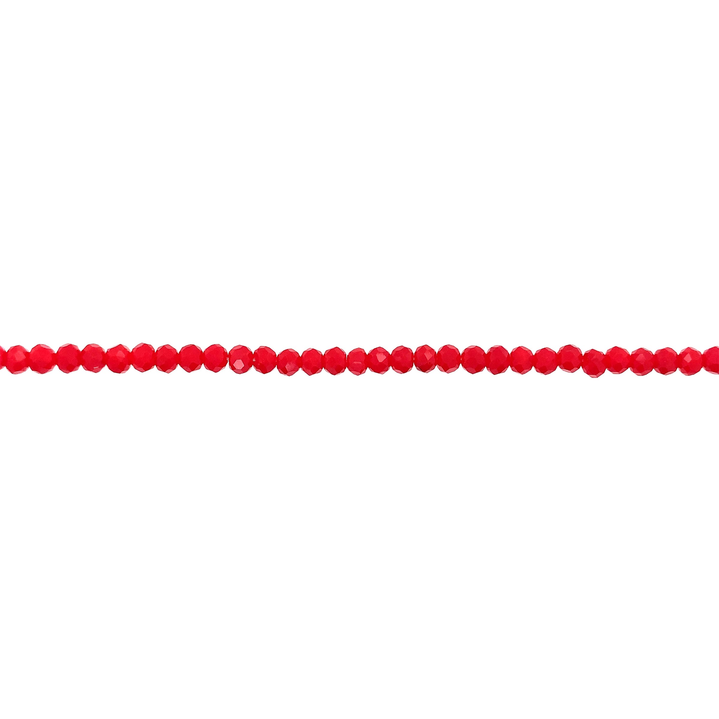 3x4mm Red Crystal - Rondelle