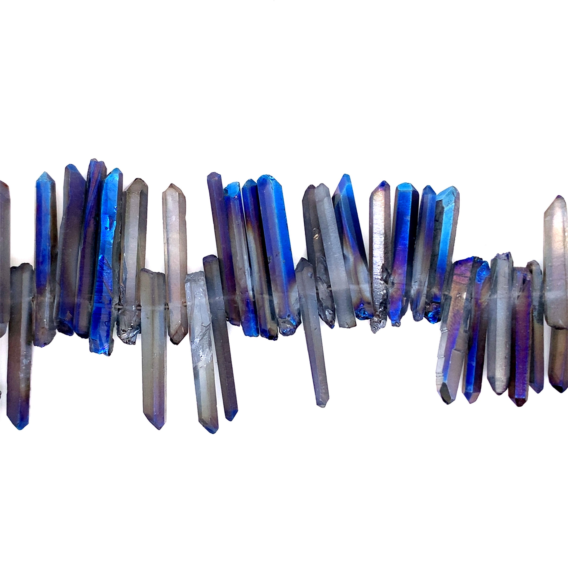 50mm Graduated Light Blue Plating Crystal Long Chips
