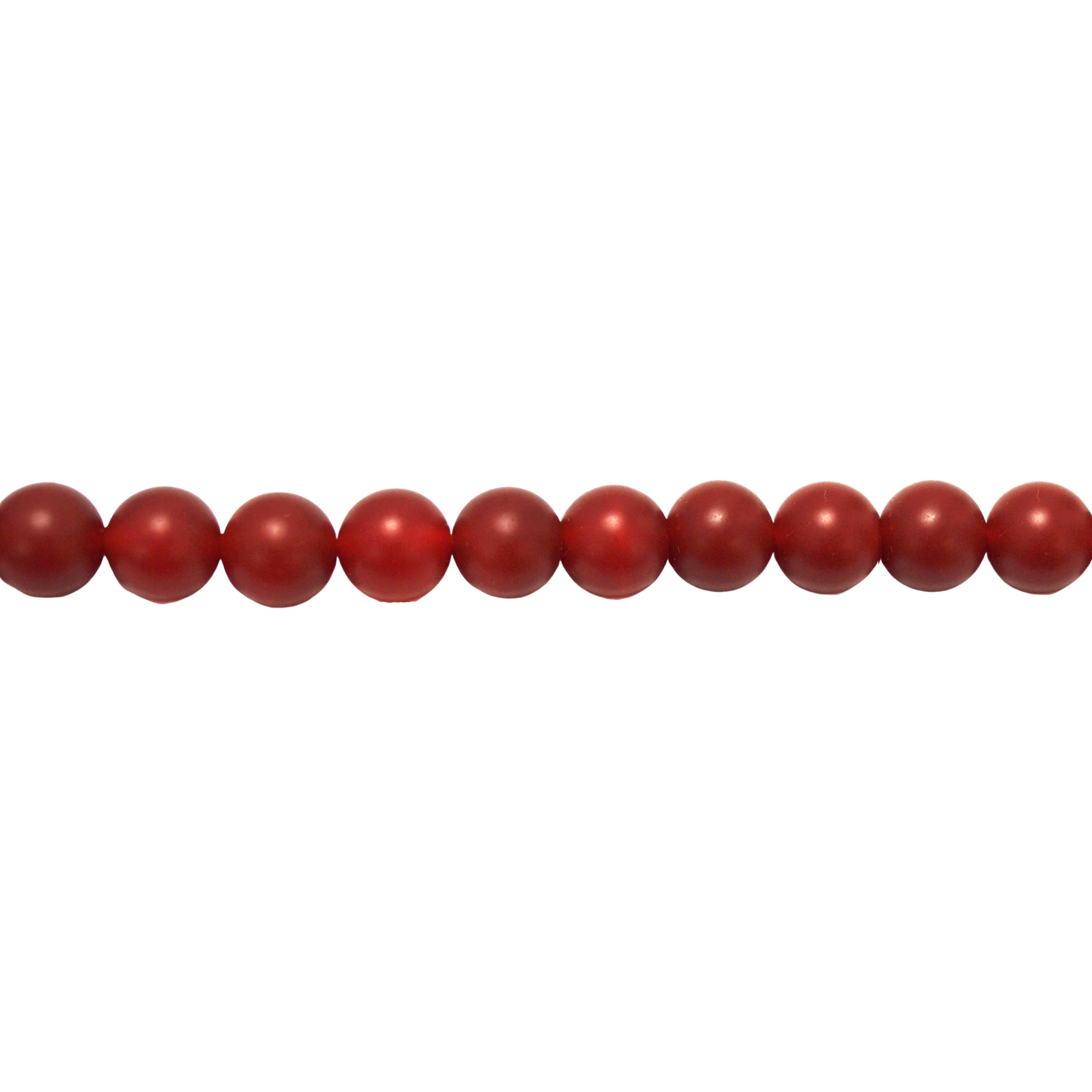 10mm Matte Red Agate - Round