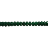 6x10mm Green Jade - Faceted Rondelle