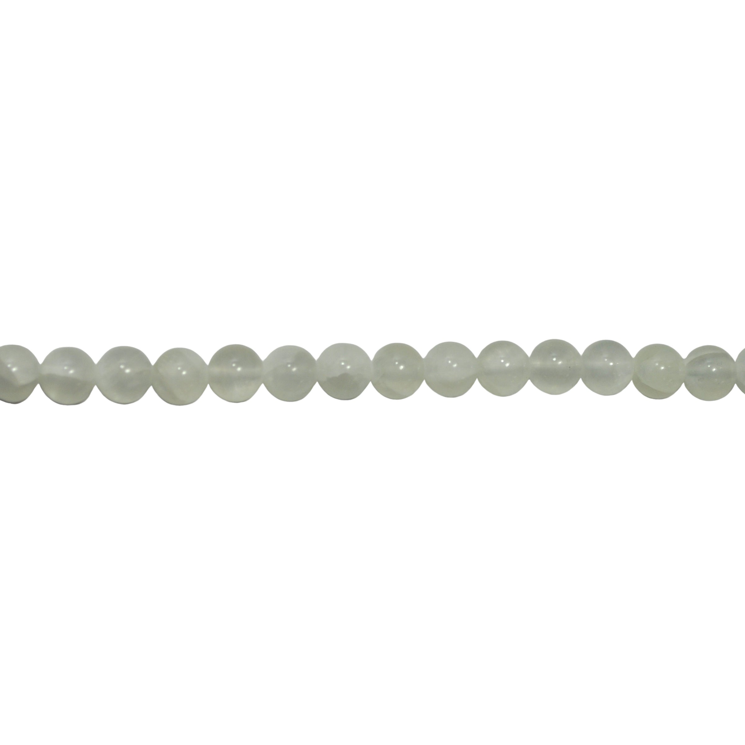8mm White Jade Transparent - Round