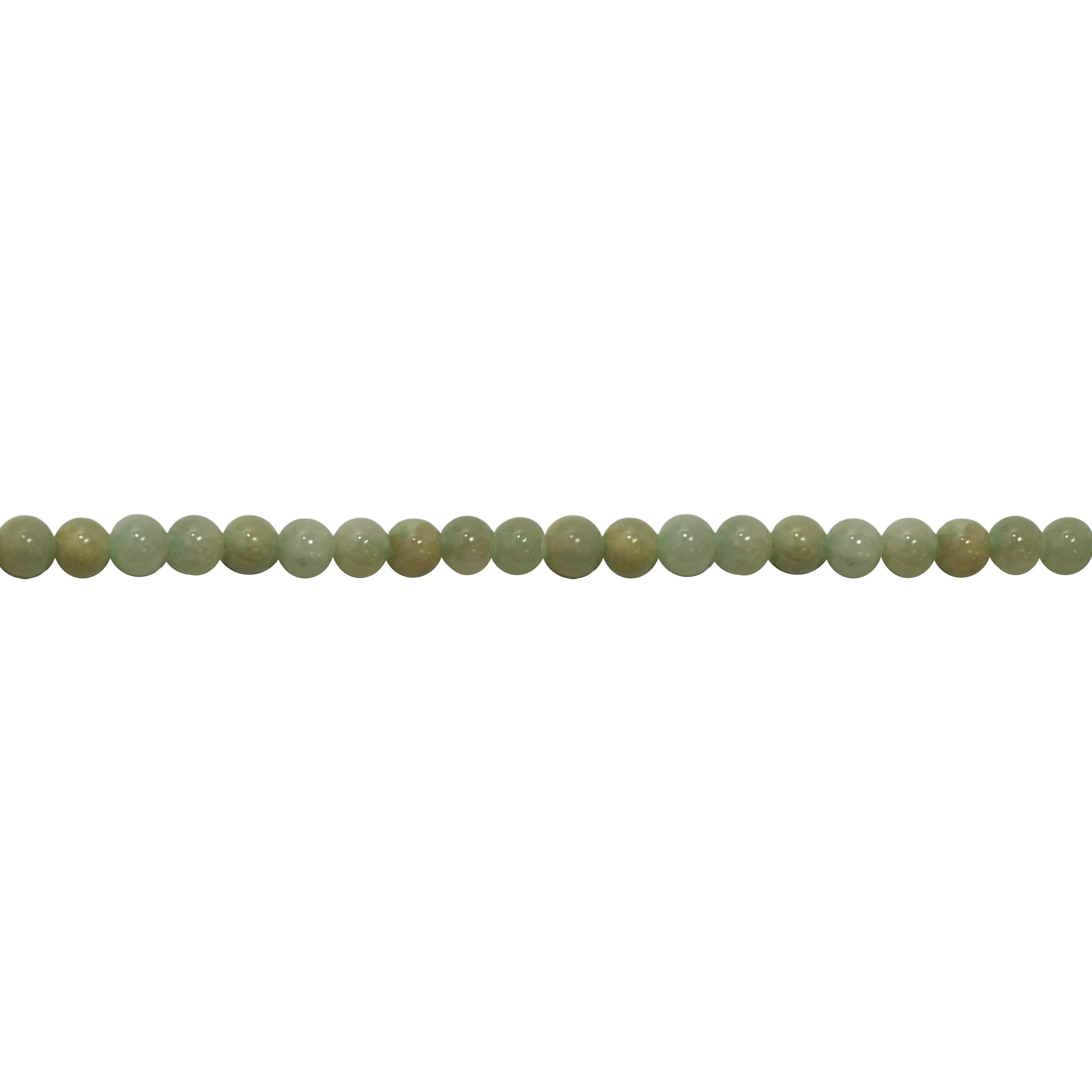 6mm Light Green Mashan Jade - Round