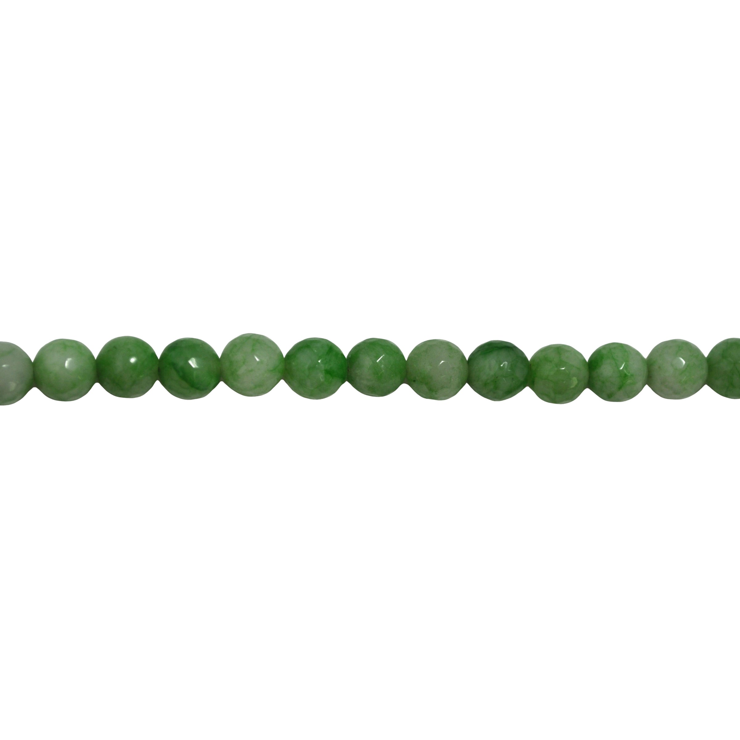 10mm Green Marble Jade - Faceted