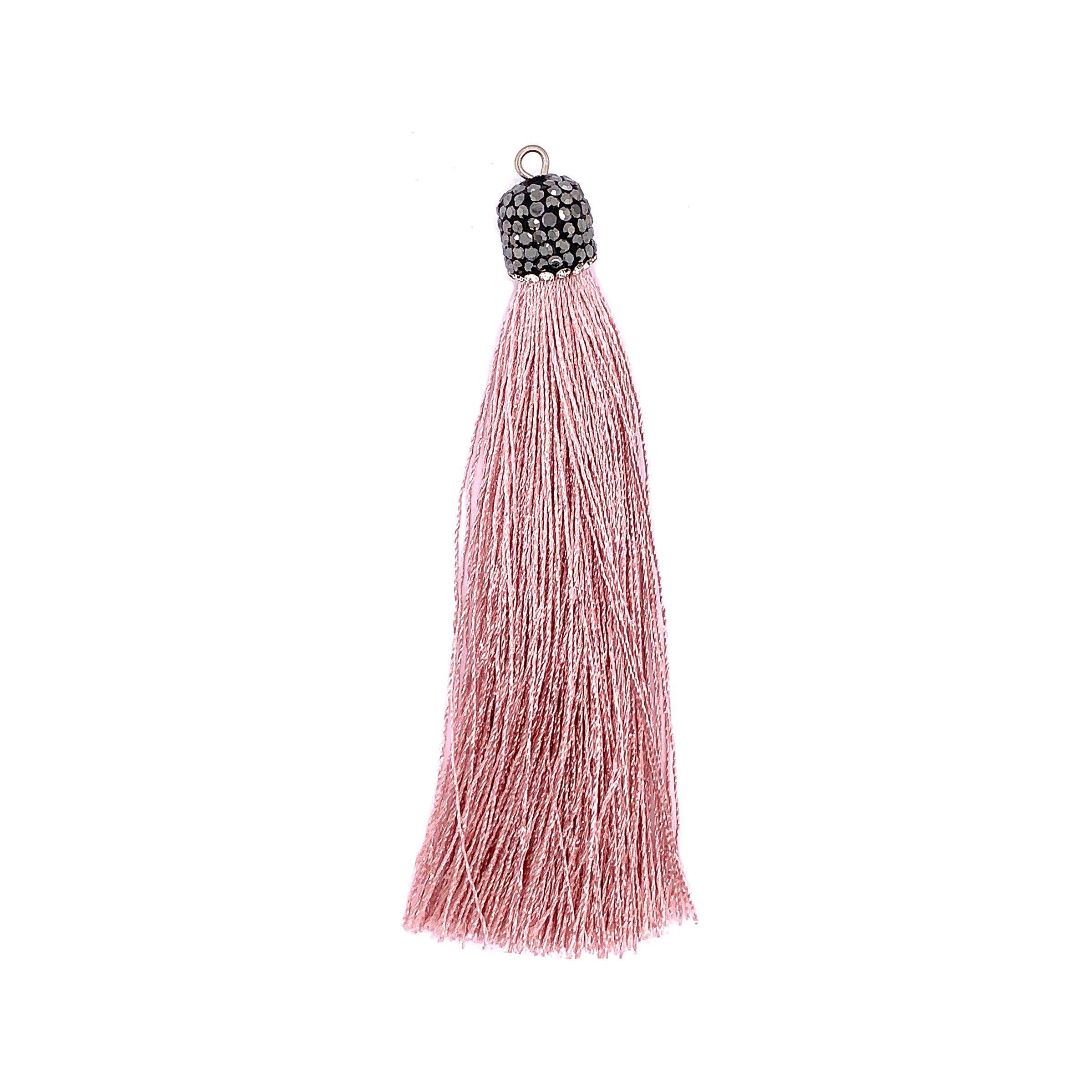 Long Rose Tassel with Stone Cap
