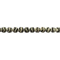 8mm Zebra Striped Tibetan Agate - Faceted