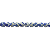 10mm Blue/White Tibetan Agate - Faceted