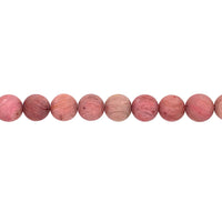 8mm Matte Rhodonite - Round