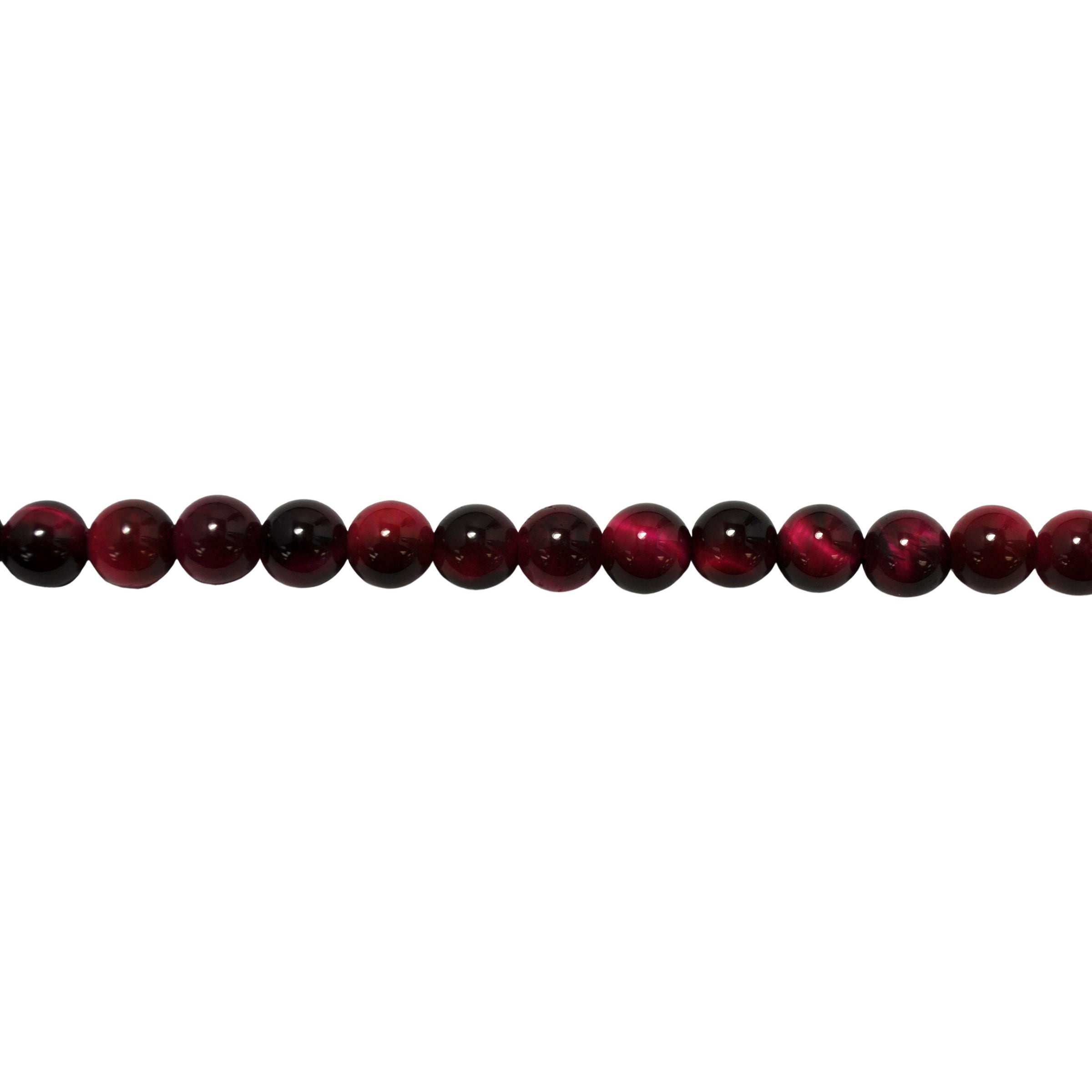 6mm Red Tiger Eye - Round