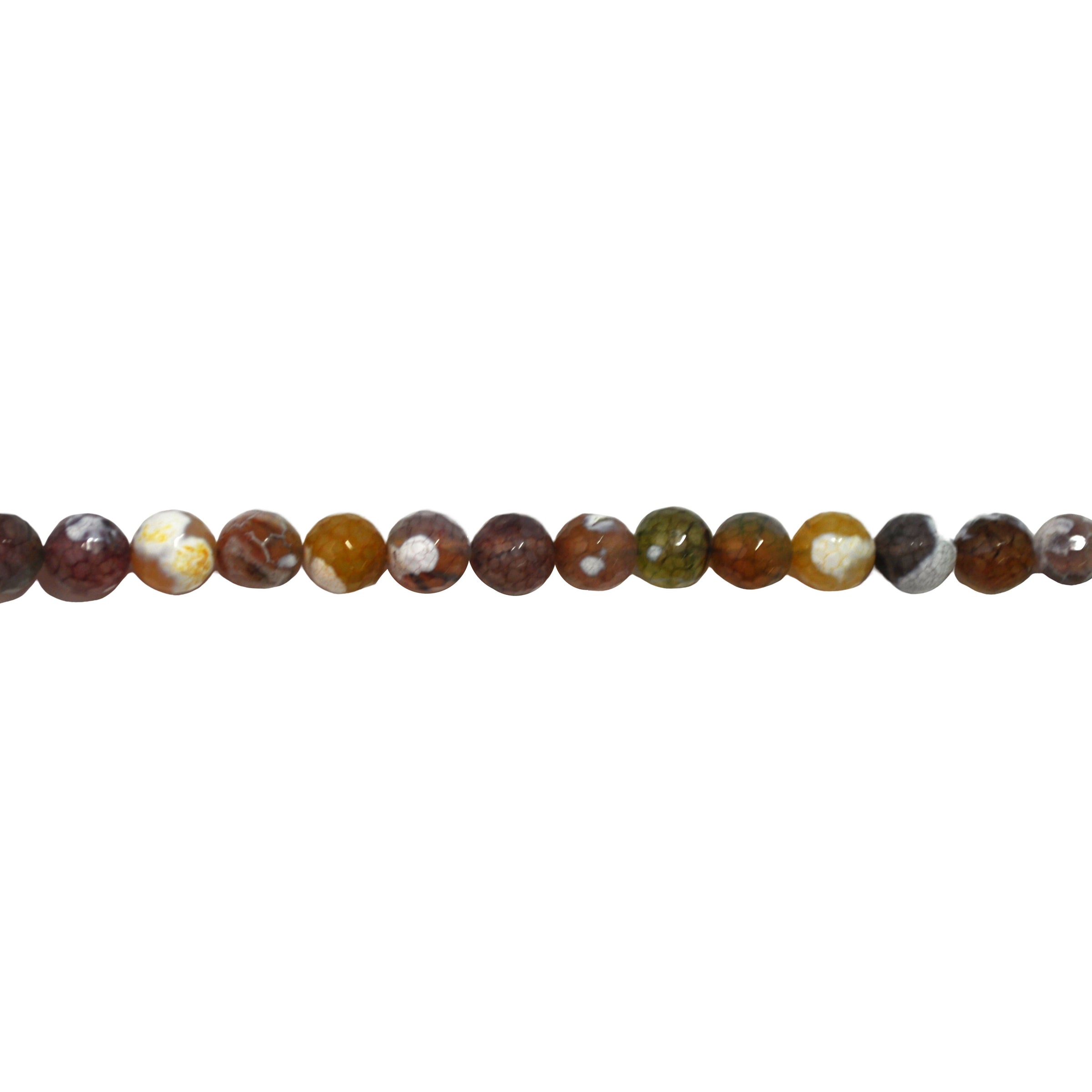 10mm Mixed Purple Fire Agate - Faceted