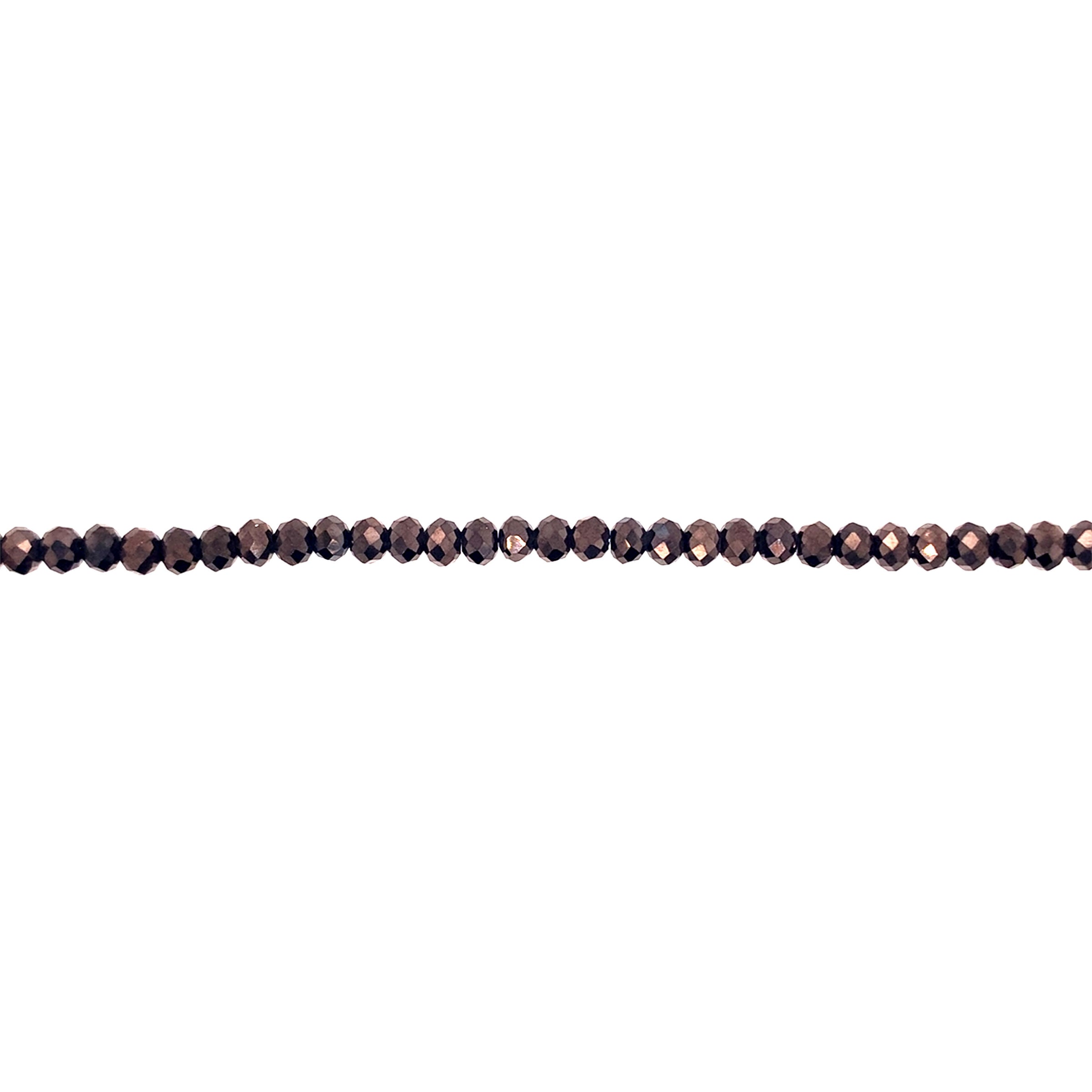 3x4mm Pebble Brown Crystal - Rondelle