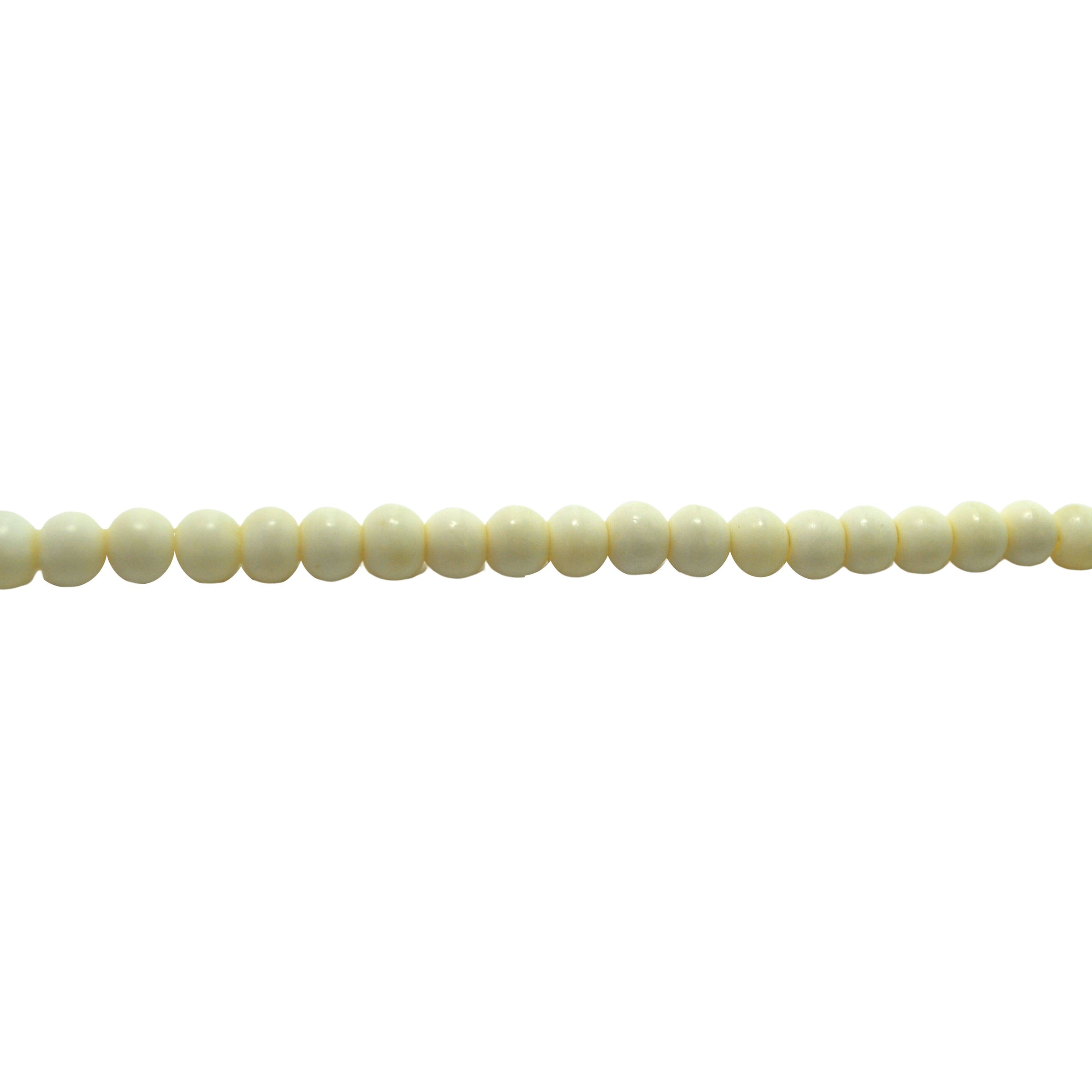 6mm White Bone - Round