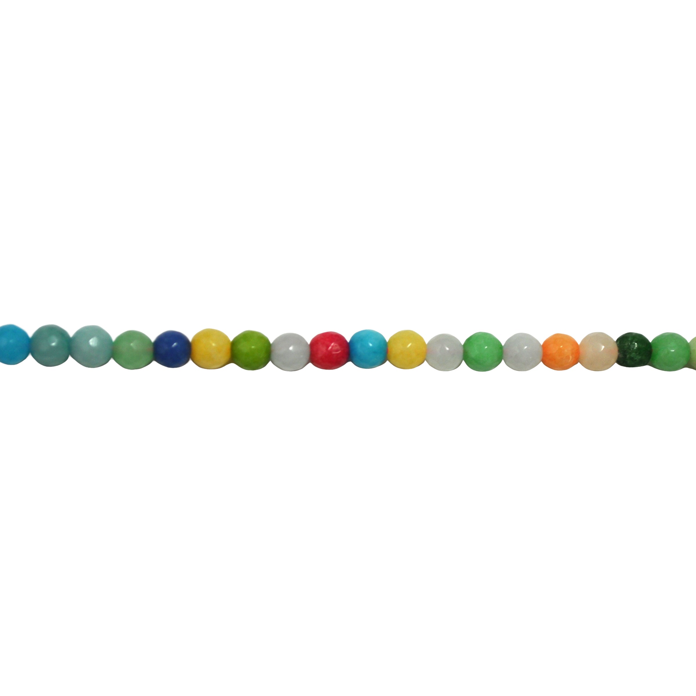 6mm Multicolor Jade - Faceted