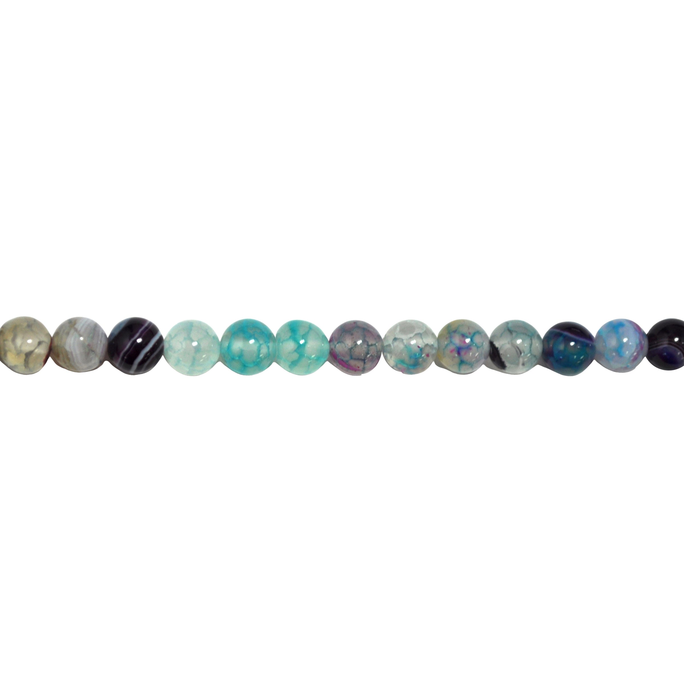 8mm Purple Banded Agate - Round