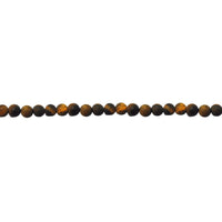 4mm Matte Tiger Eye - Round