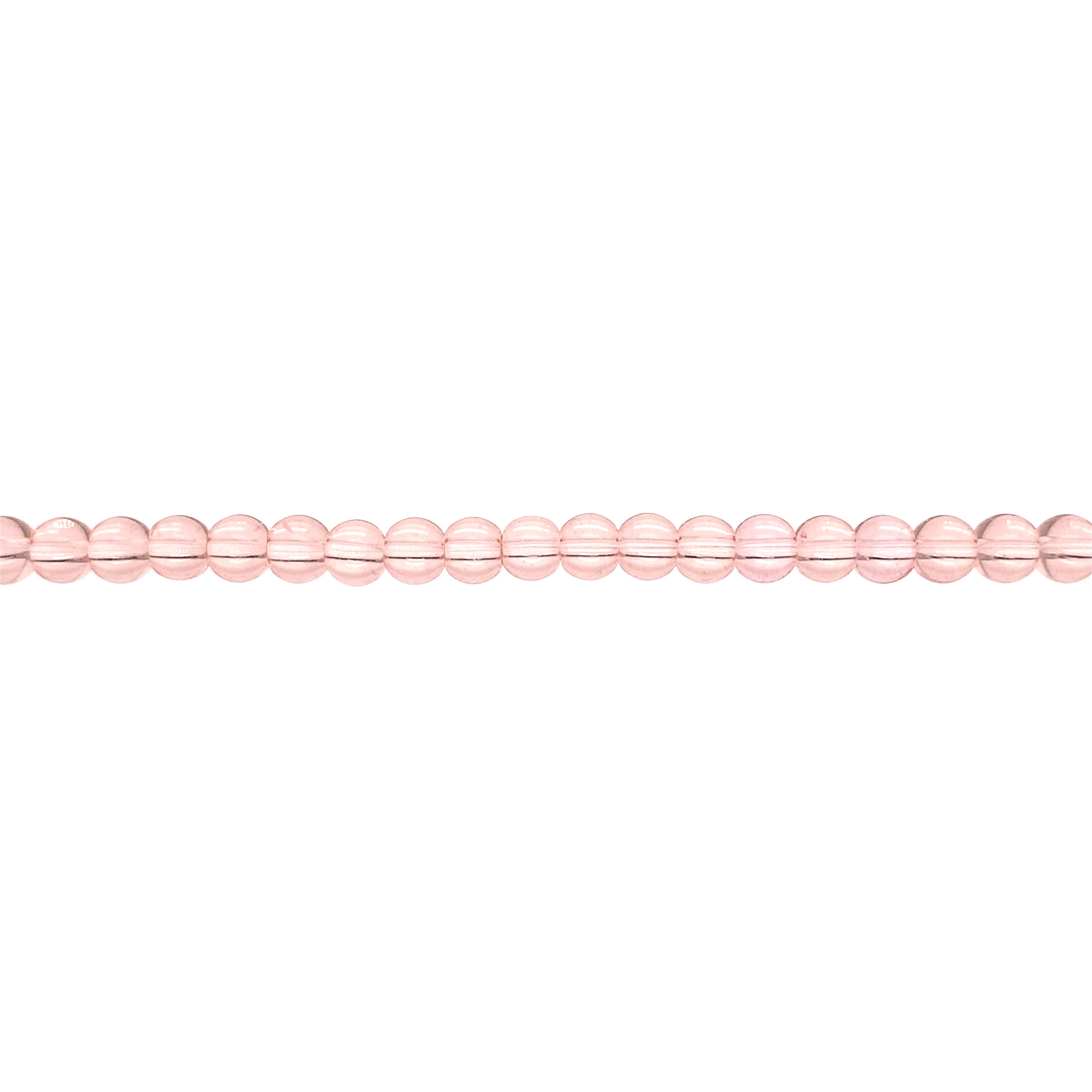 6mm Light Rose Crystal - Round