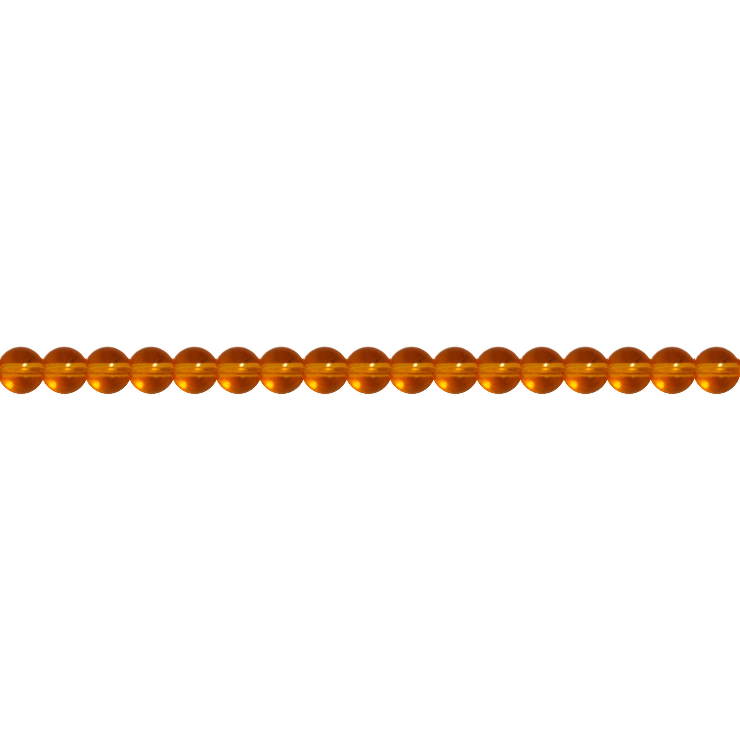 8mm Orange Crystal - Round