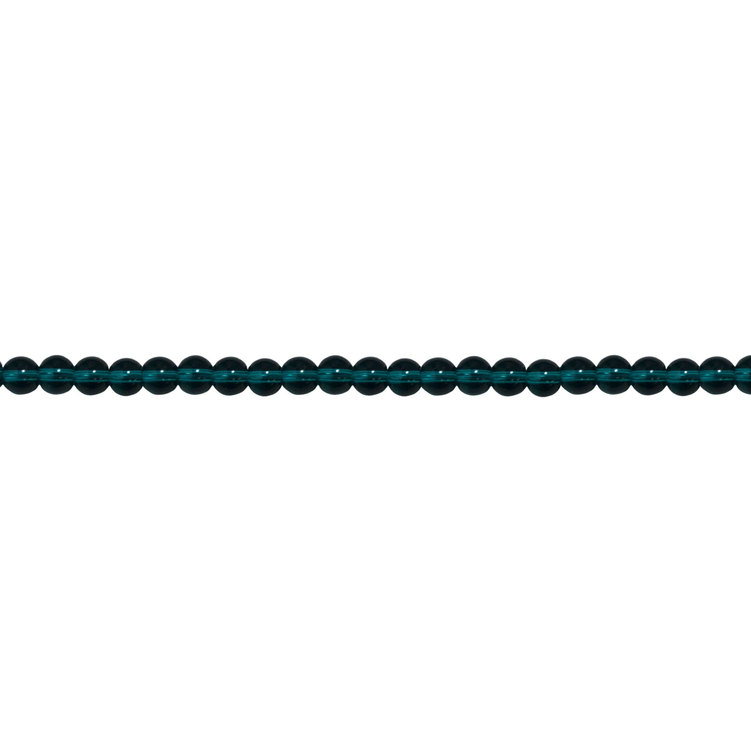 8mm Ocean Blue Glass -Round