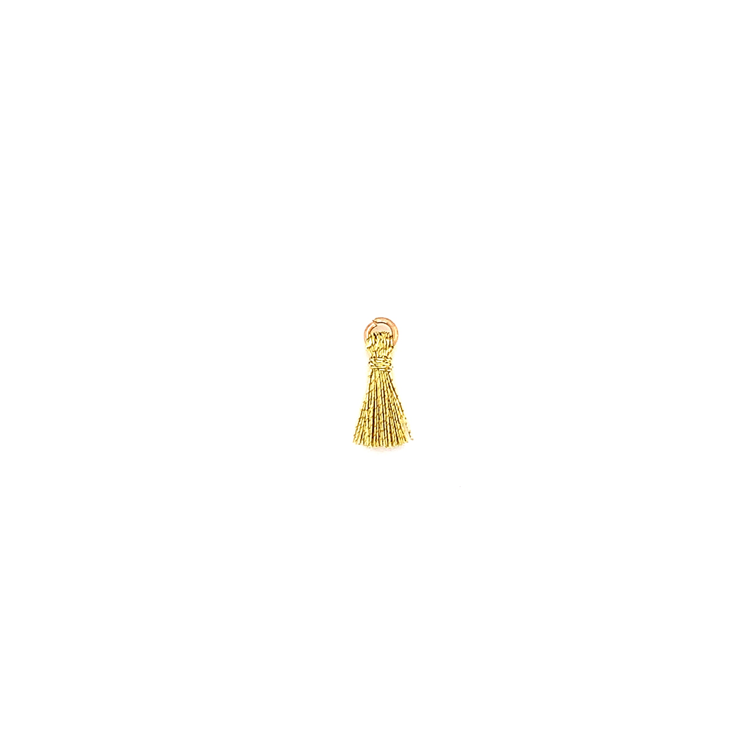 Mini Gold Wool Tassels - 10mm