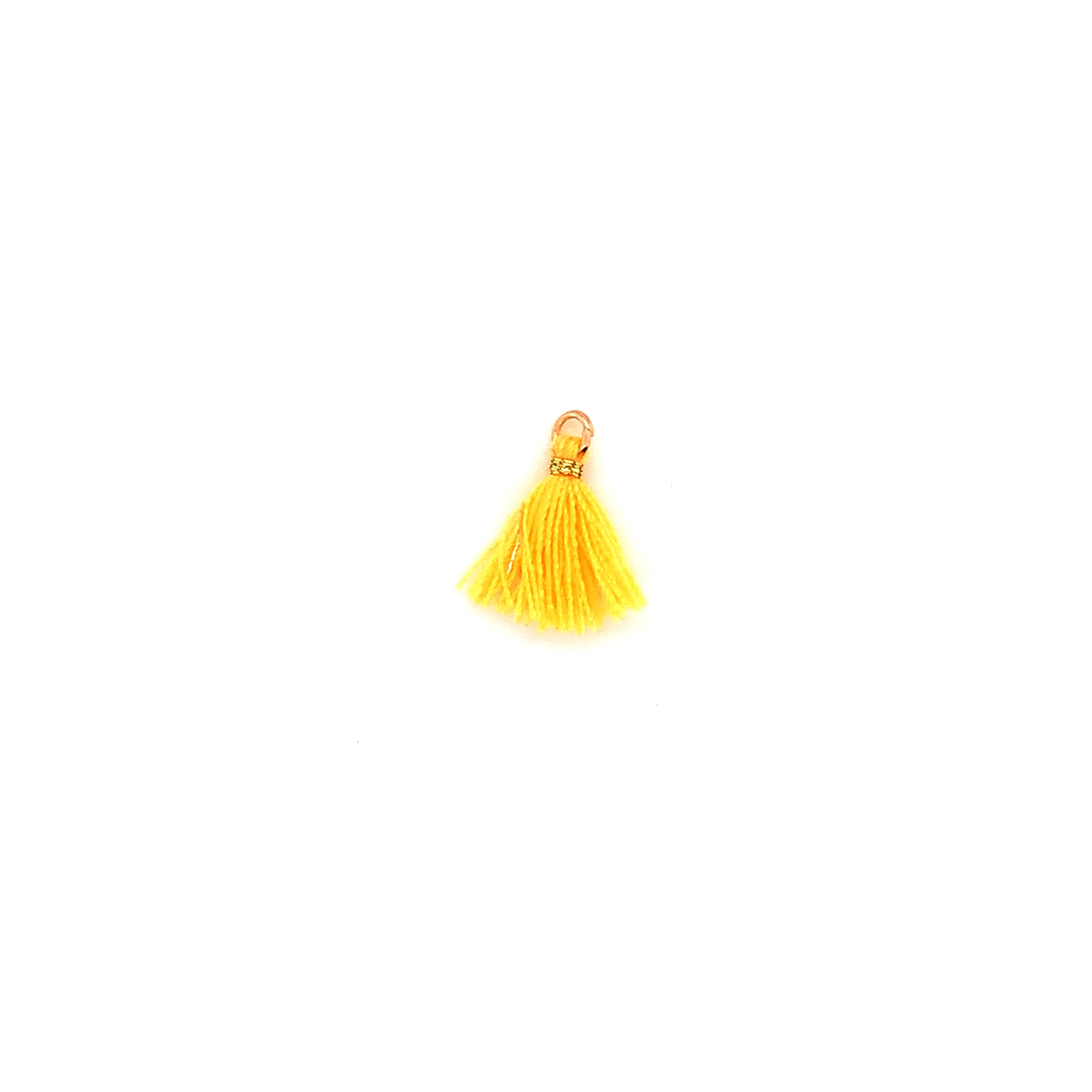 Mini Yellow Orange Tassels - 10mm