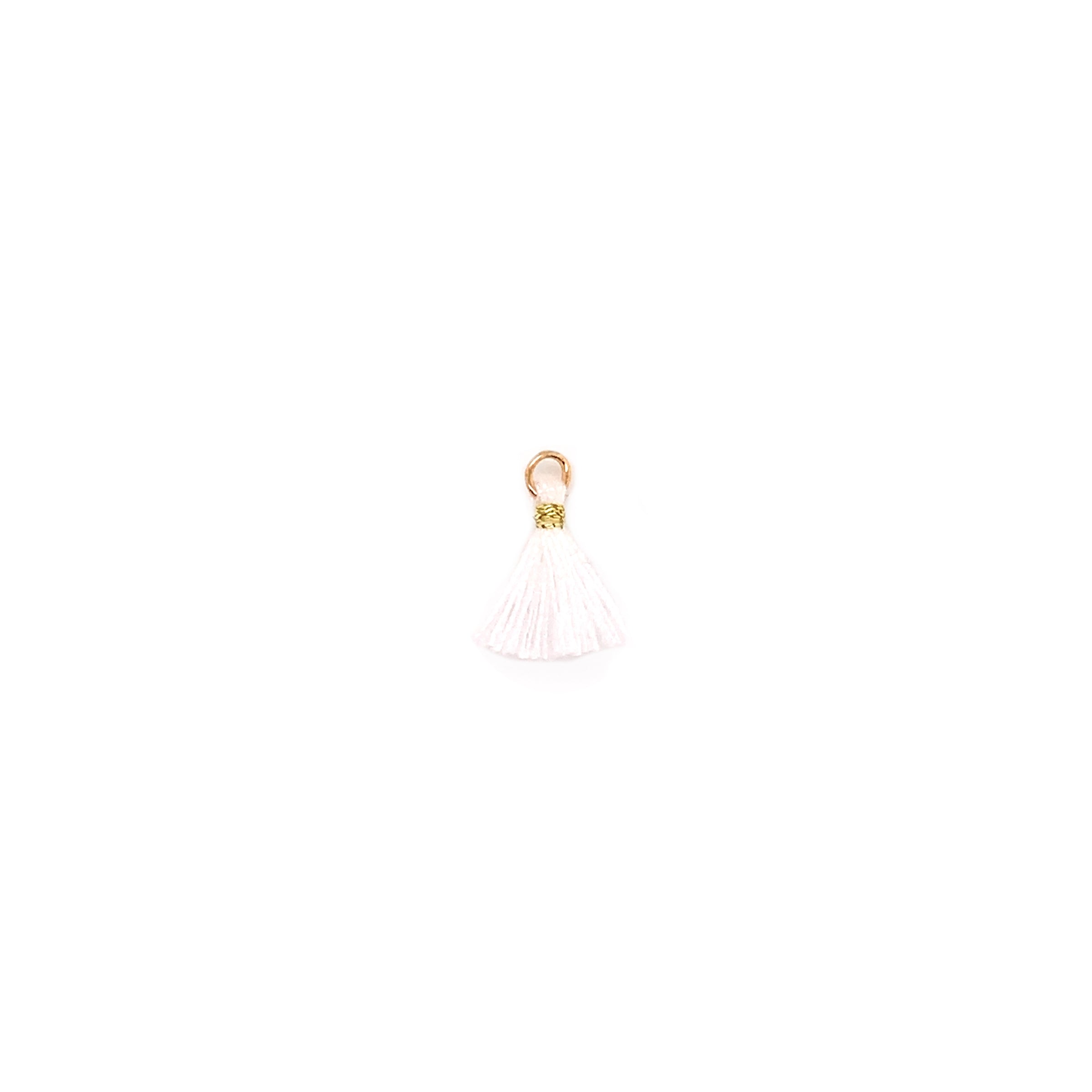 Mini White Wool Tassels - 10mm