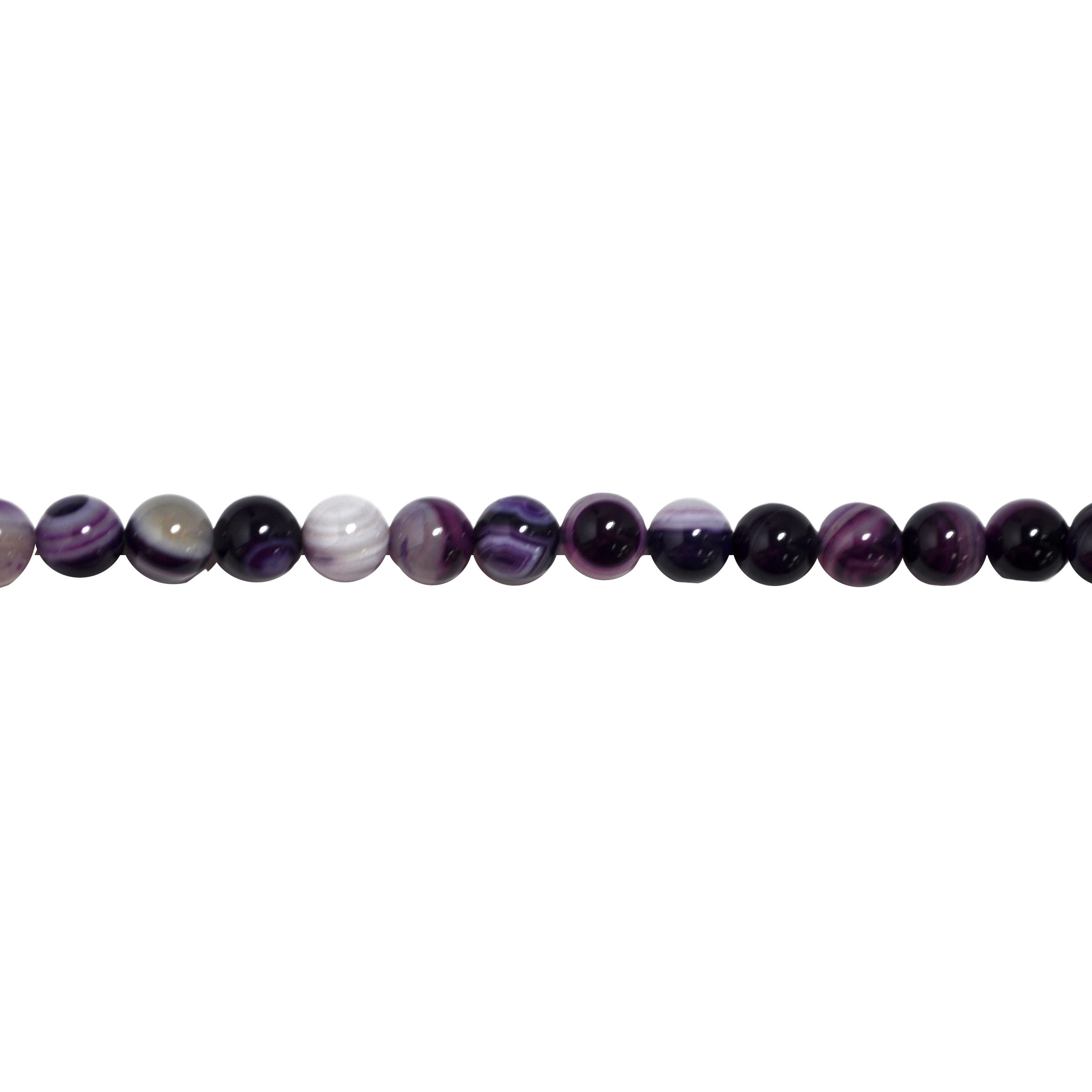 10mm Purple Banded Agate - Round